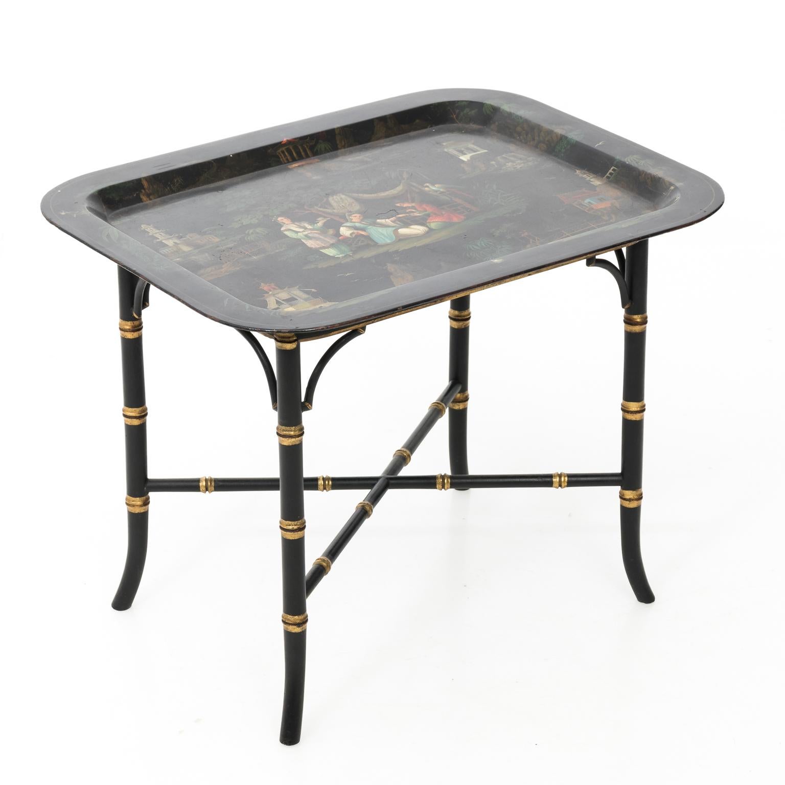 19th Century Chinoiserie Painted Serving Tray