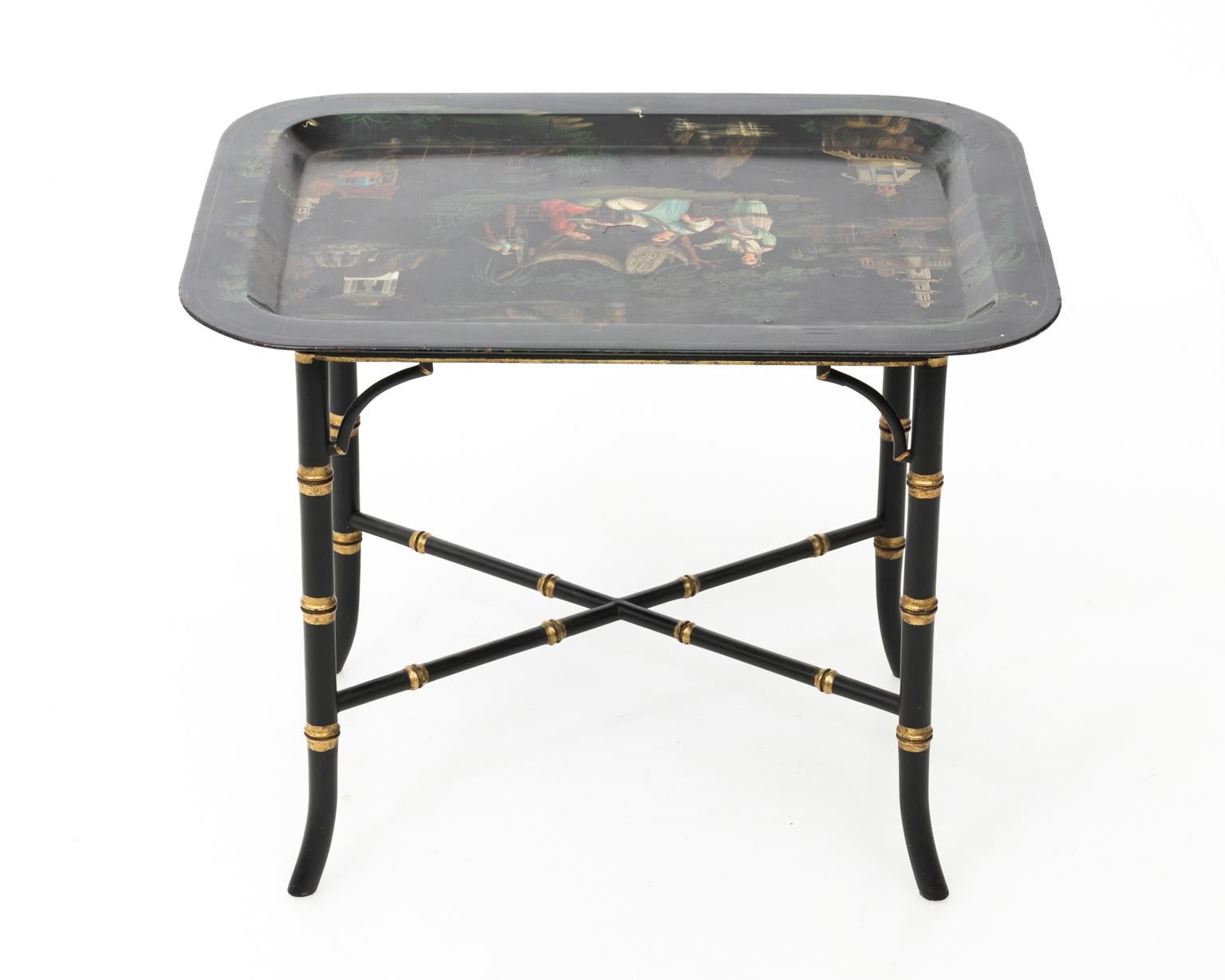 Chinoiserie Painted Serving Tray 1