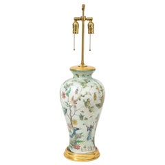 Chinoiserie Pale Blue Decalcomania Table Lamp