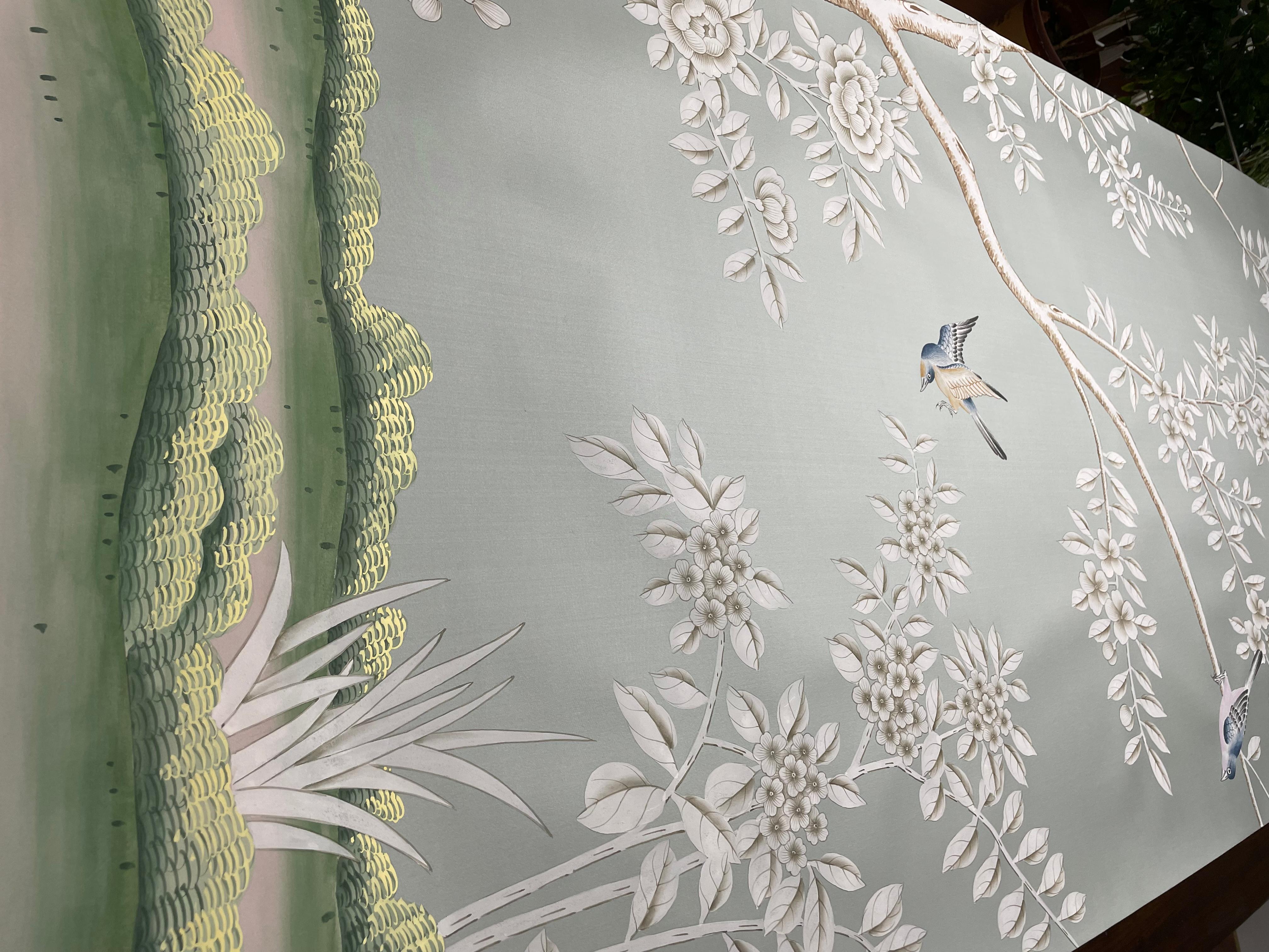 silk chinoiserie wallpaper