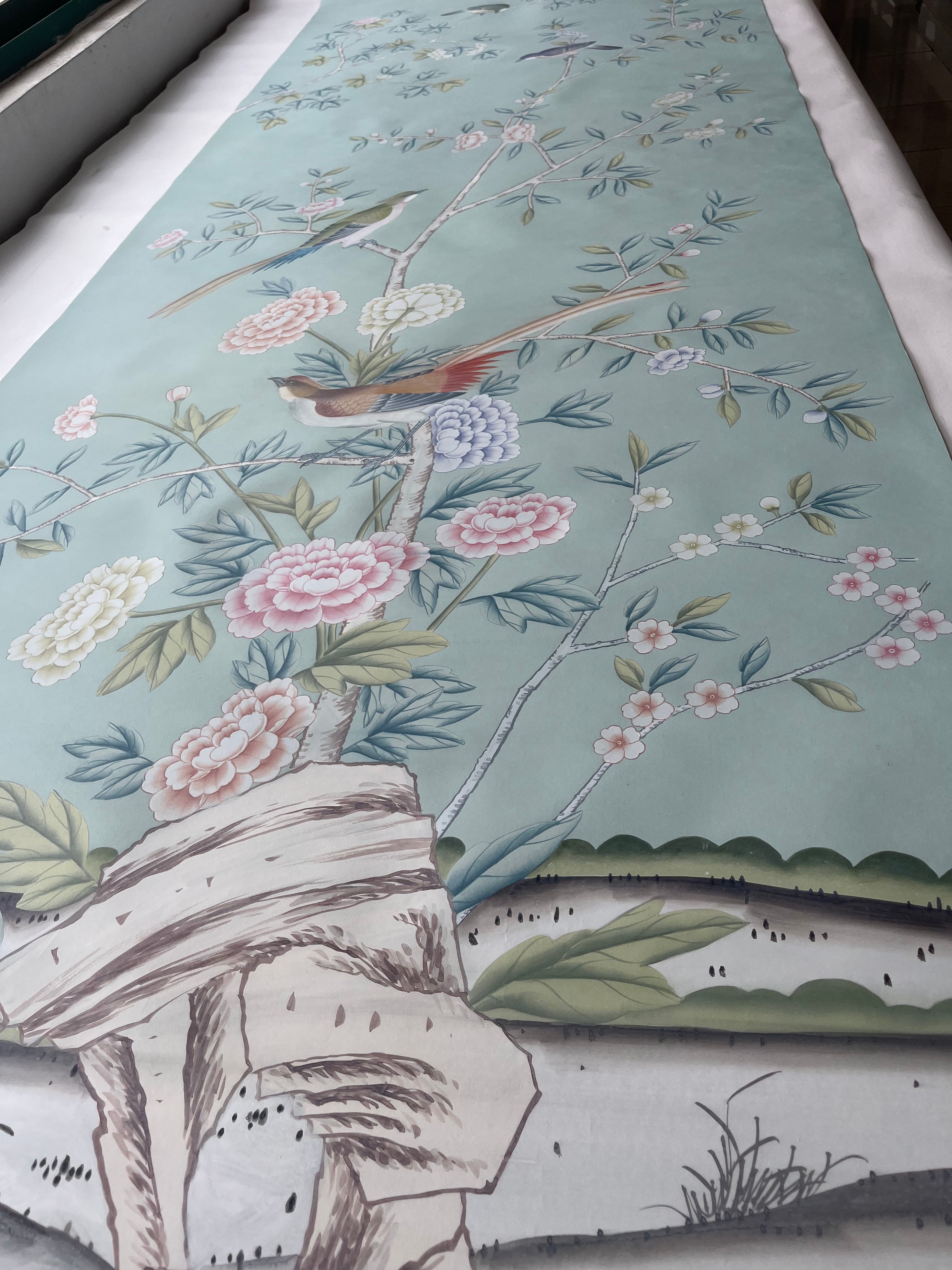 If you love the look of De Gournay wallpaper but not the price, this is for you. Measures: 3ft x 8ft

The colorways in this sections present our latest colorways, which can be applied to any designs and any base ground (silk, tea paper, metallic,