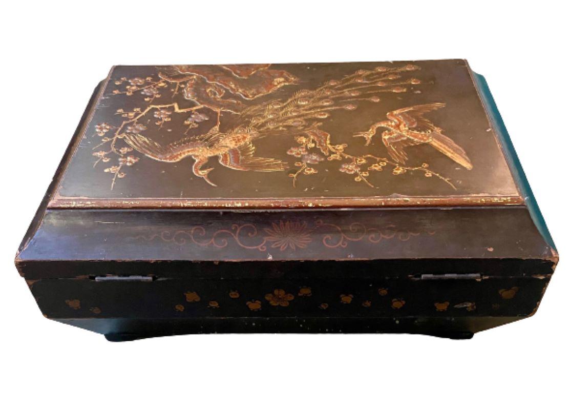 Other Chinoiserie Papier Mache Box, circa 1920 For Sale