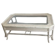Chinoiserie Rattan Coffee Table Vintage Chinoiserie Rattan Coffee Table