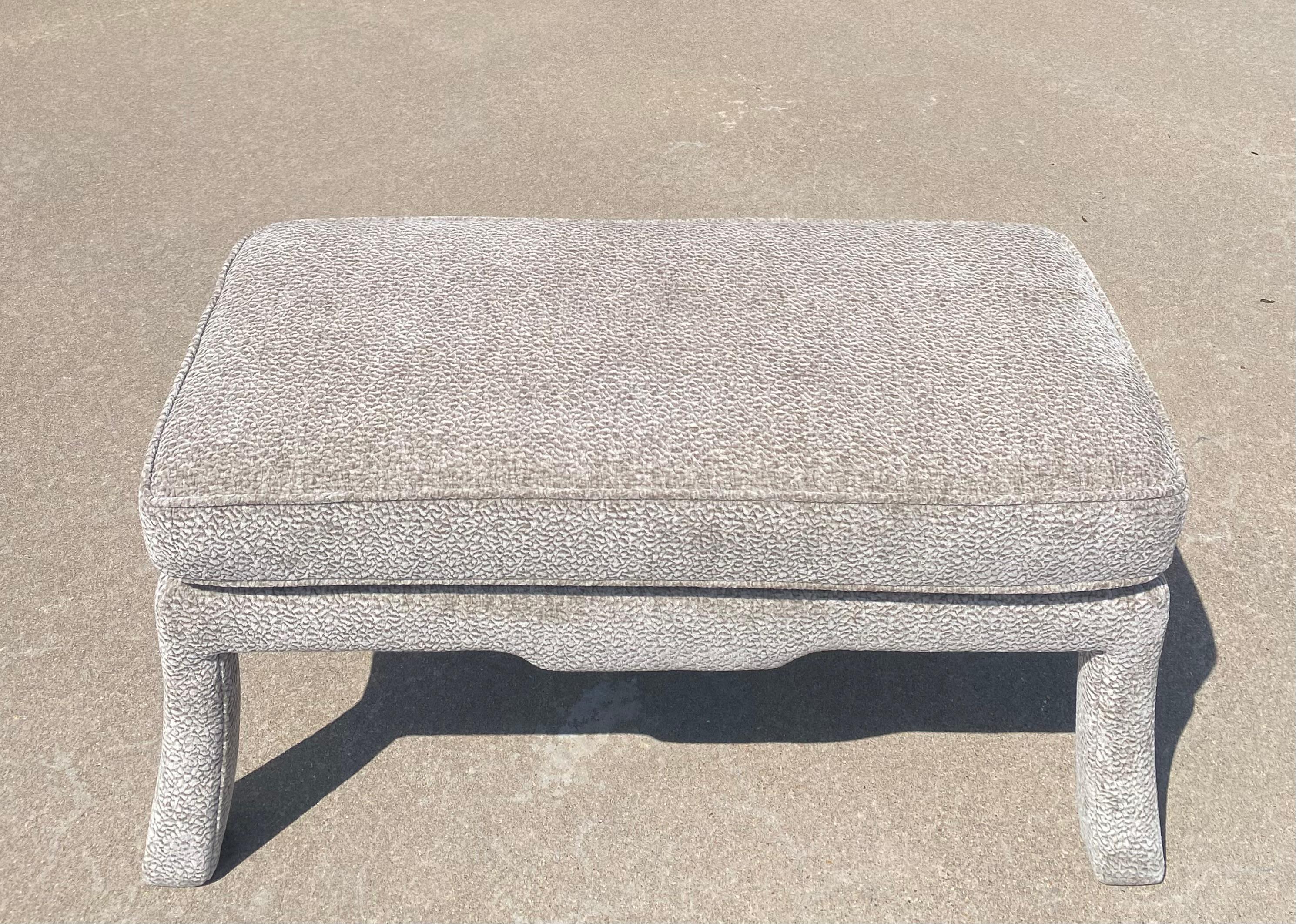 American Chinoiserie Regency Reupholstered Bench For Sale