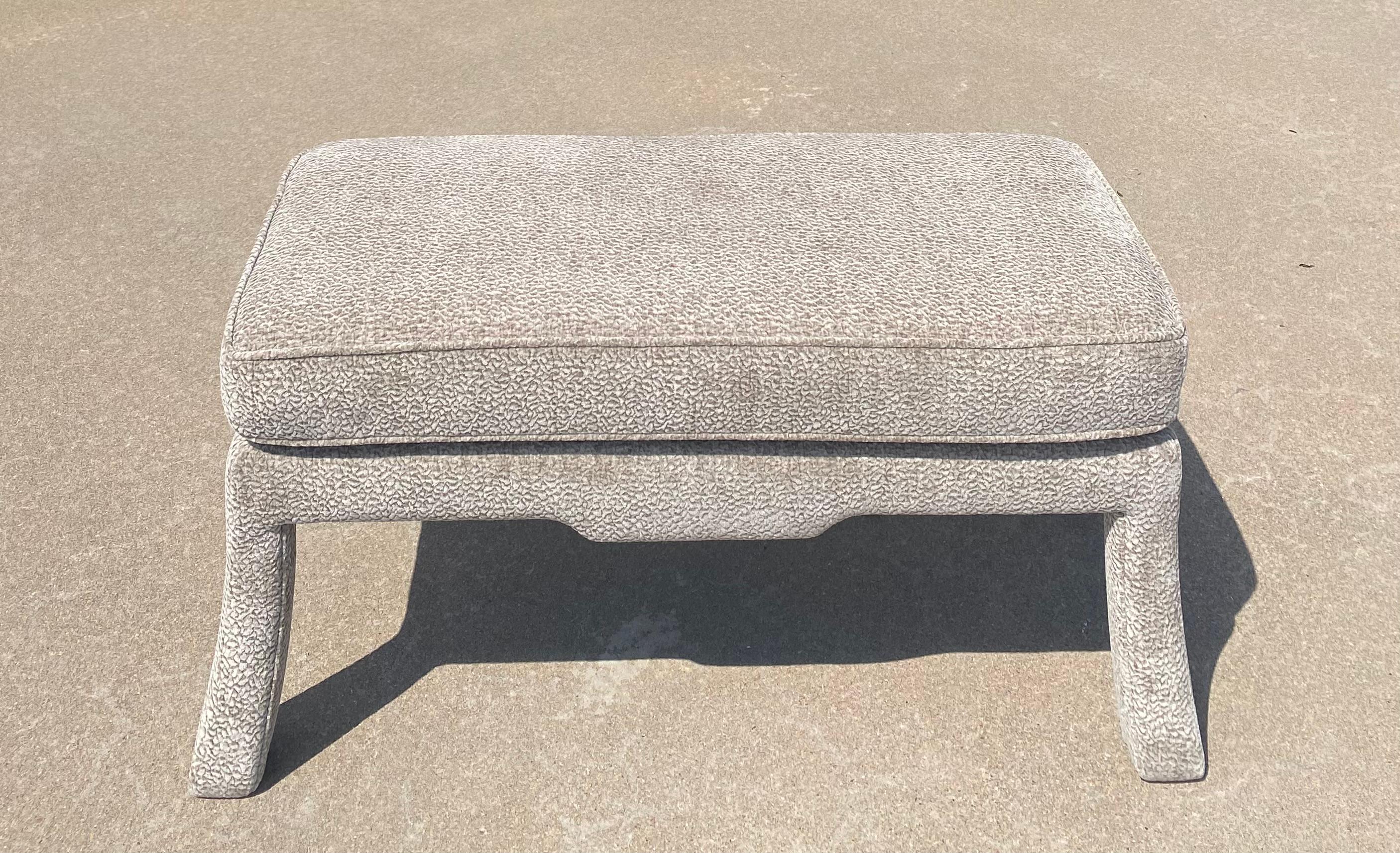 Hand-Crafted Chinoiserie Regency Reupholstered Bench For Sale