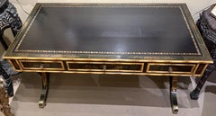 Chinoiserie Regency Style Leather Top Writing Desk by Julia Gray Ltd