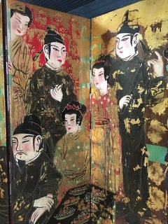 Chinoiserie Room Divider Folding Screen