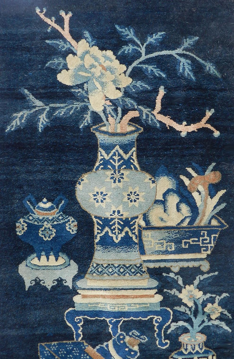 Vintage chinoiserie rug, circa 1920-1930
Soft wool
Unusual design
Decorative and practical
In good vintage condition with minor signs of wear and use.


    