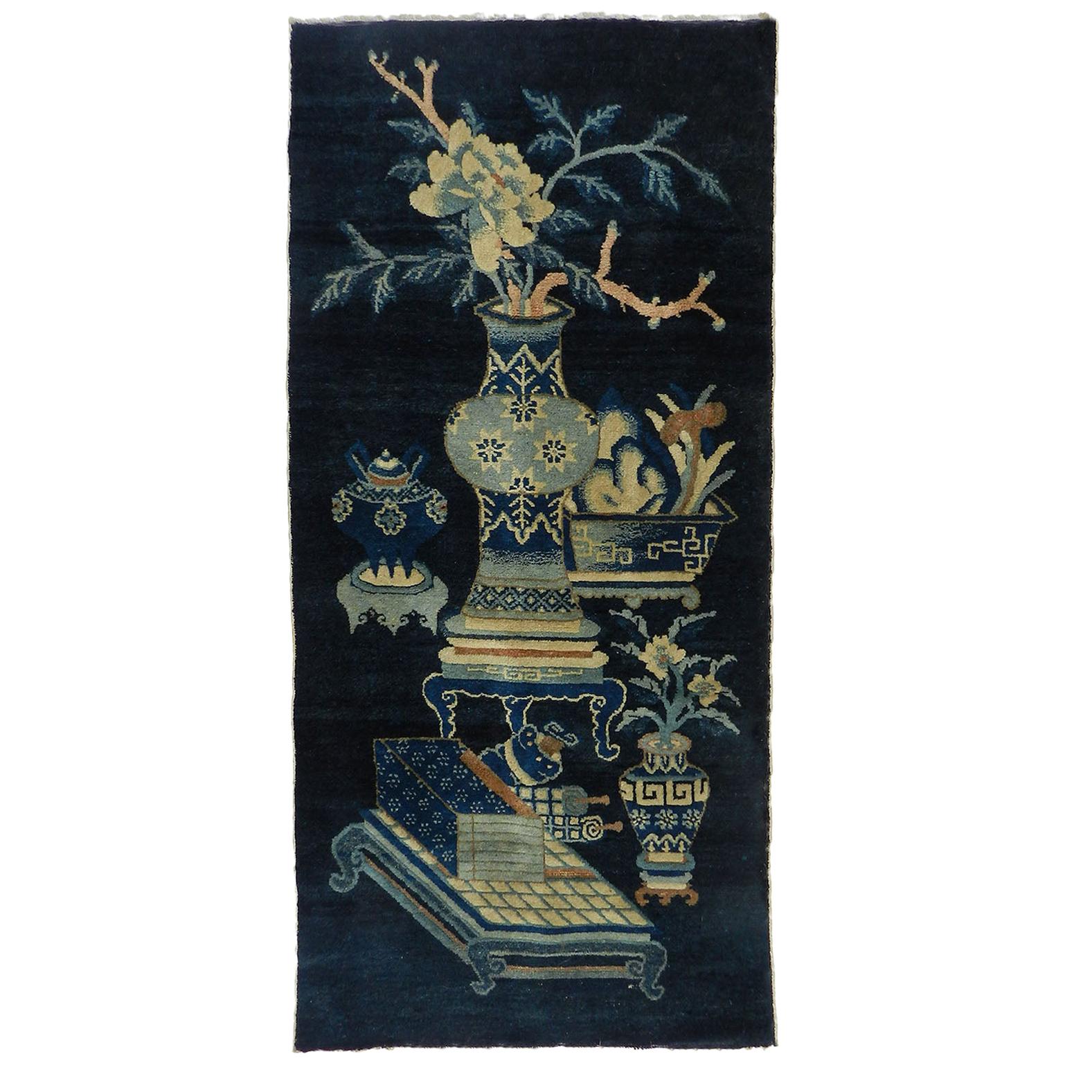Chinoiserie Rug Vintage Art Deco Chinese