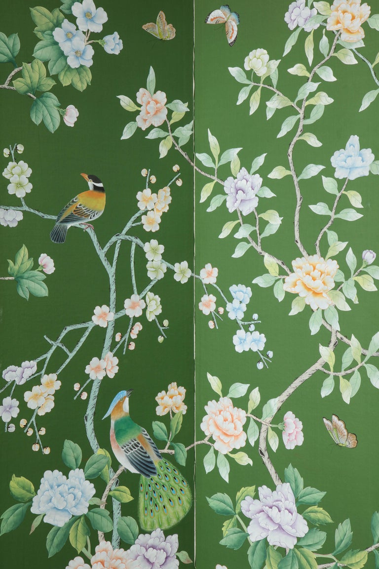 Chinoiserie Six-Panel Hand-Decorated Screen at 1stDibs
