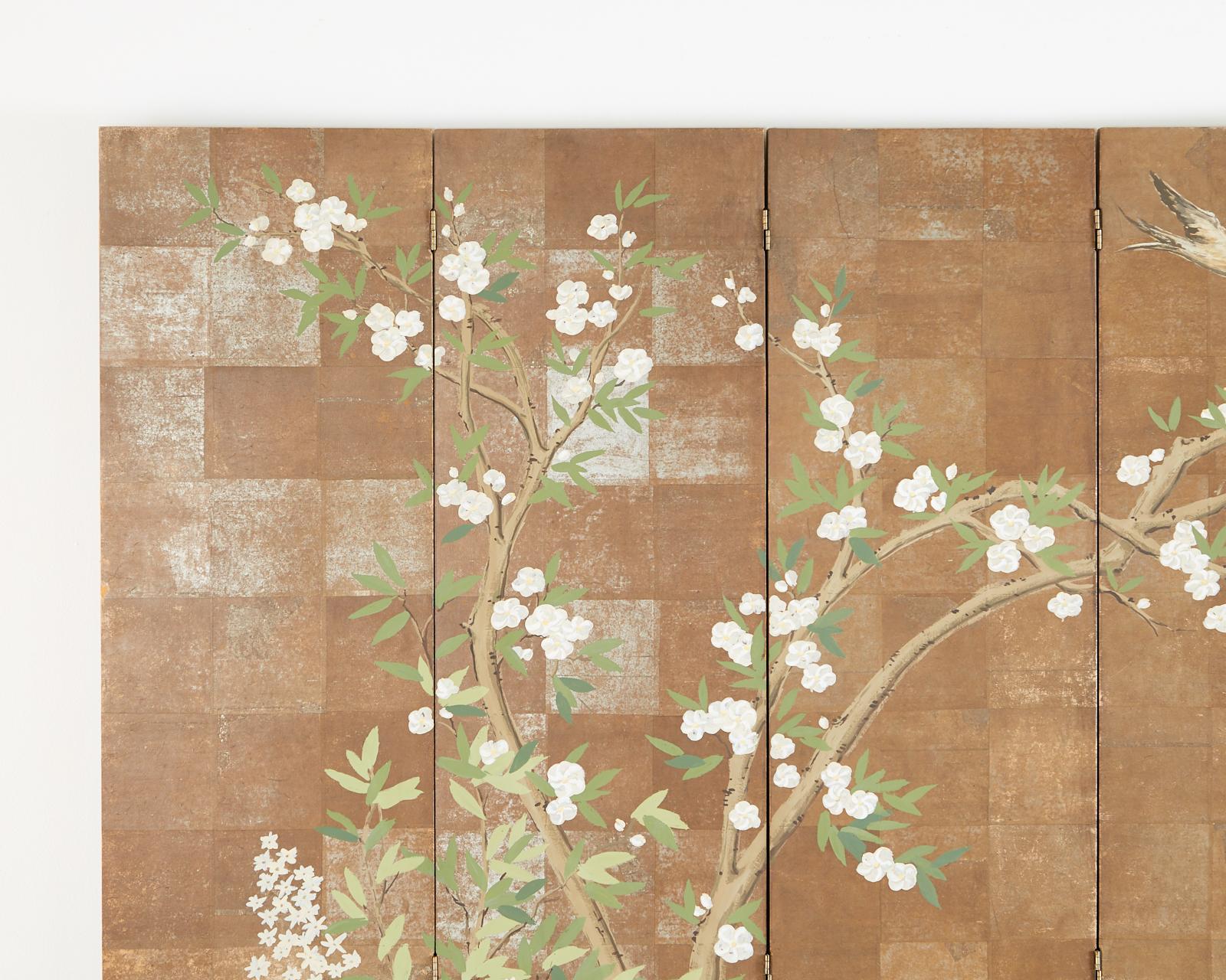 Chinoiserie Six-Panel Screen Inspired by Robert Crowder 9