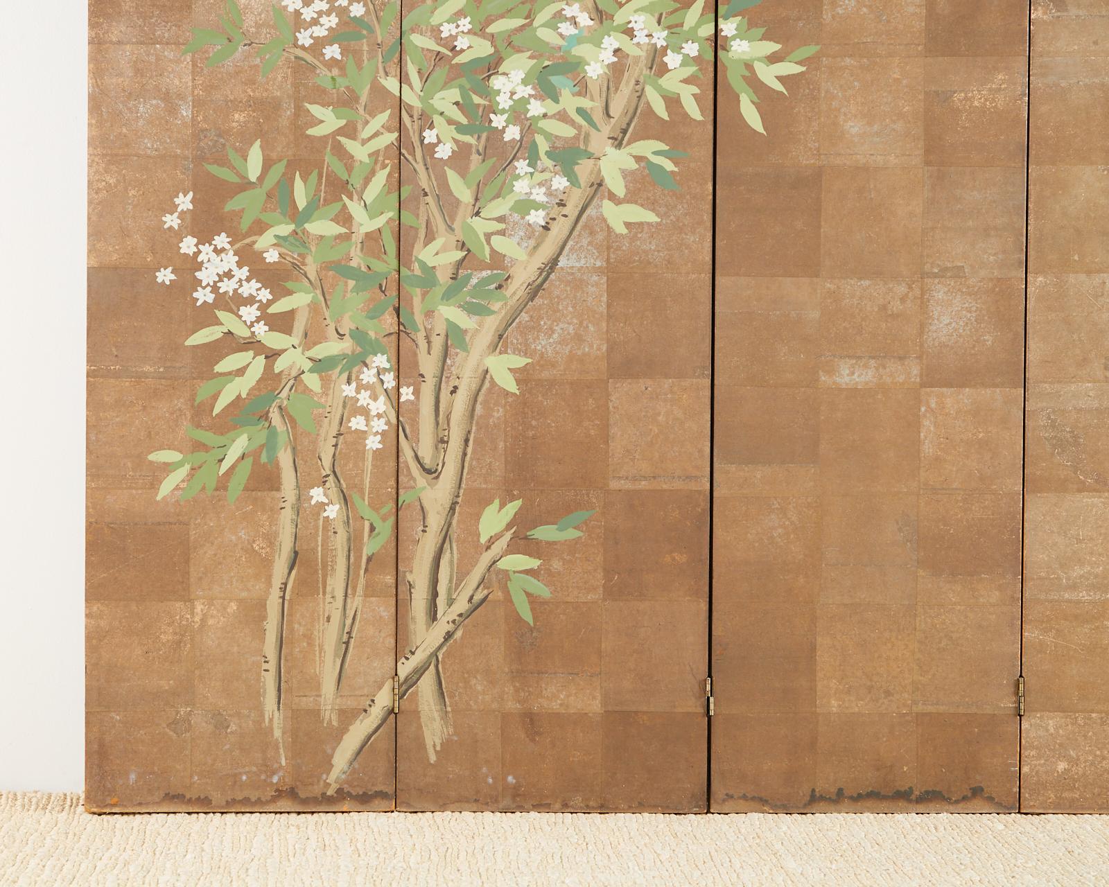 Chinoiserie Six-Panel Screen Inspired by Robert Crowder 11