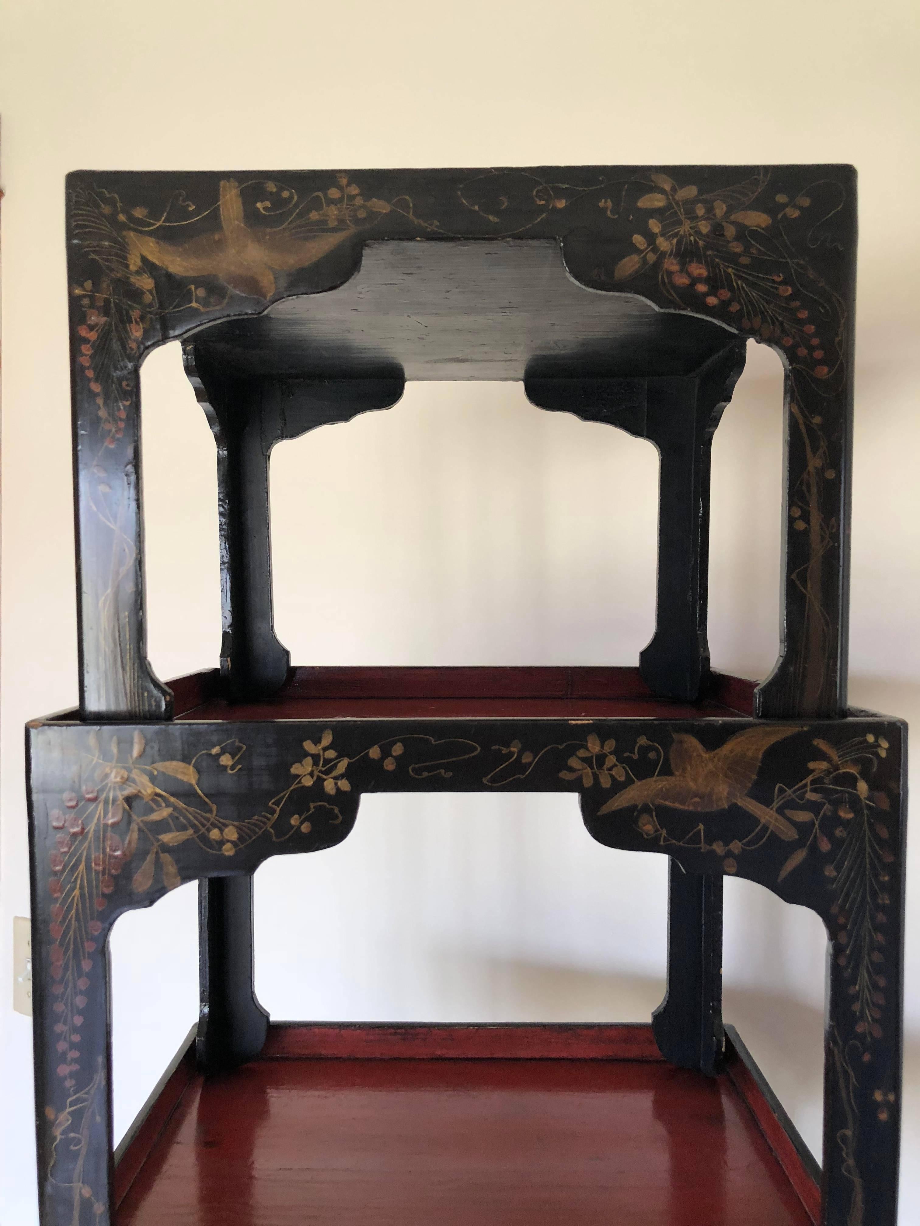 20th Century Japanese Lacquered Tray Tables For Sale