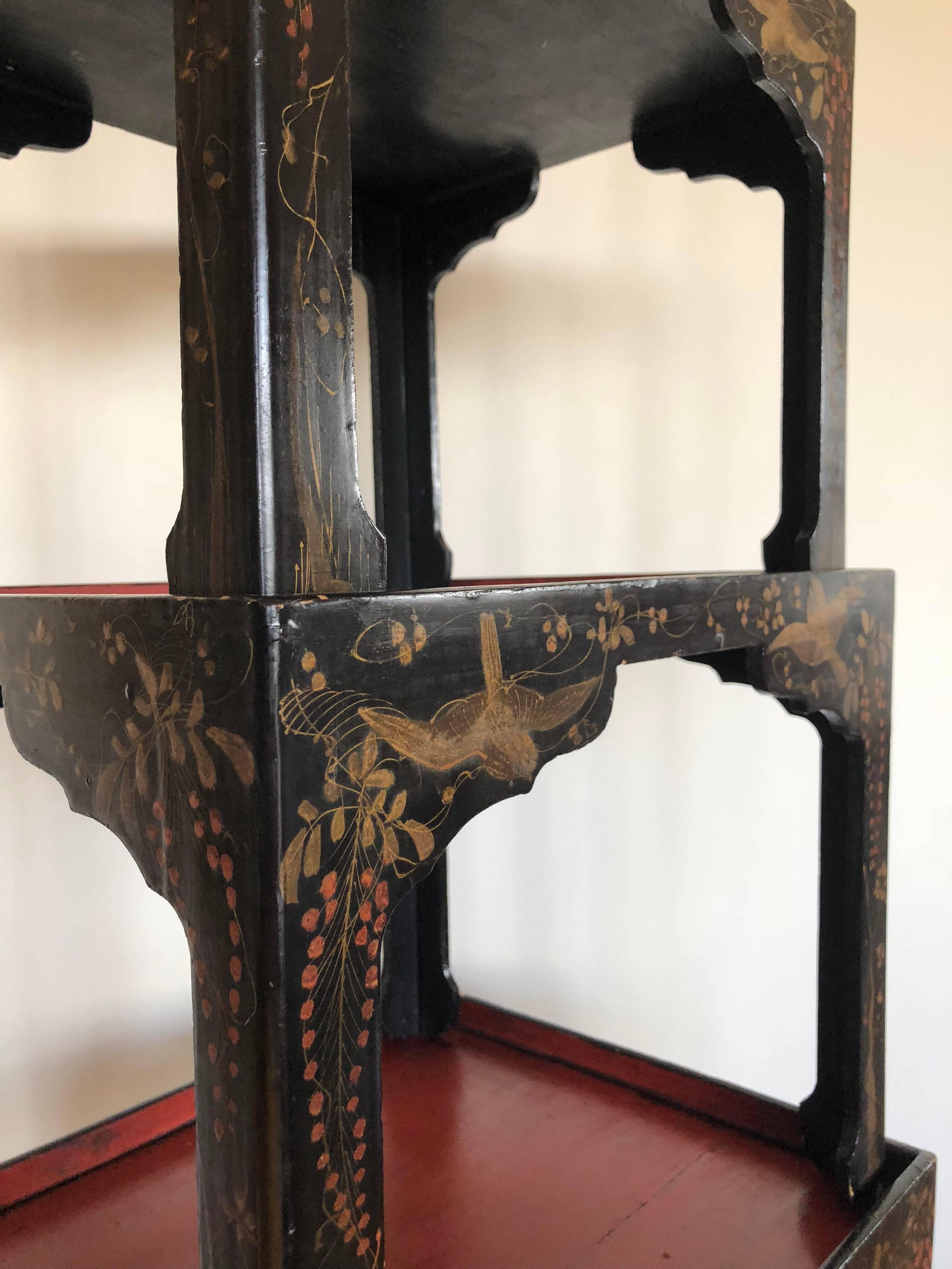 Japanese Lacquered Tray Tables For Sale 1