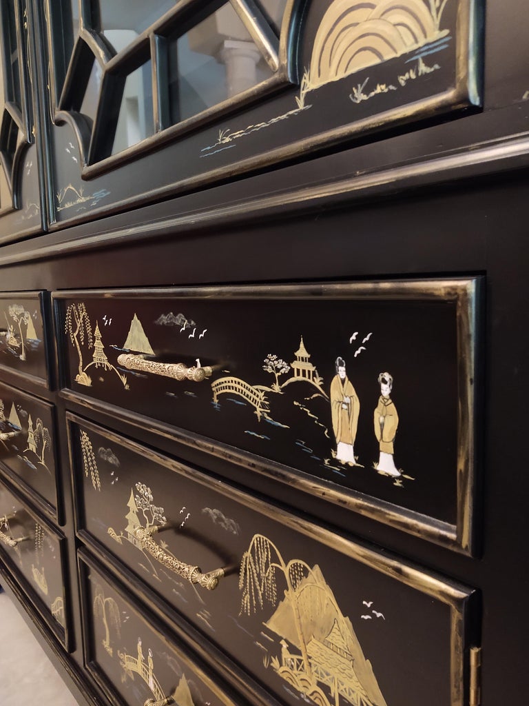 Chinoiserie Storage / Display Hutch For Sale at 1stDibs