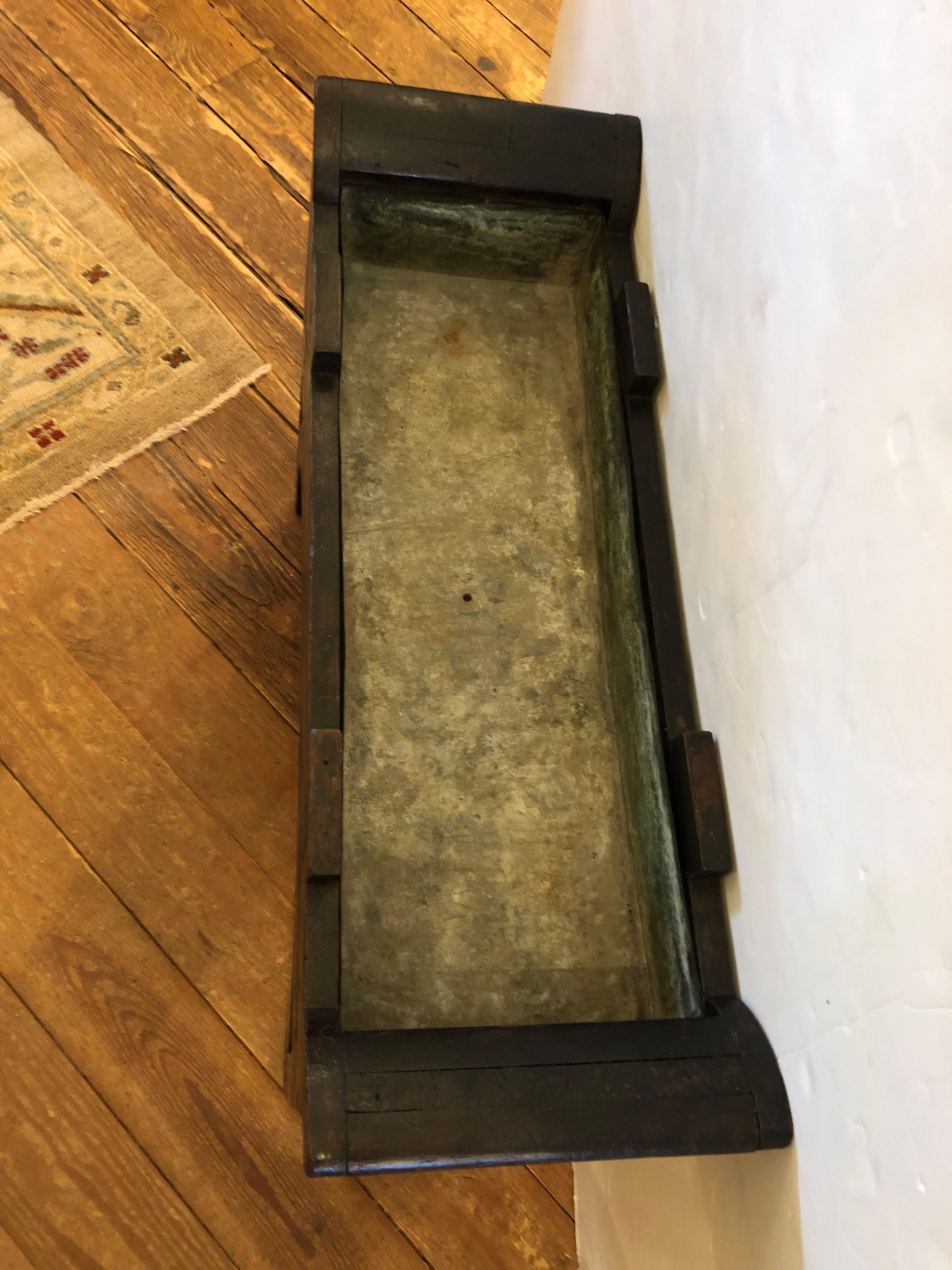 Chinoiserie Style Antique Rectangular Planter For Sale 3