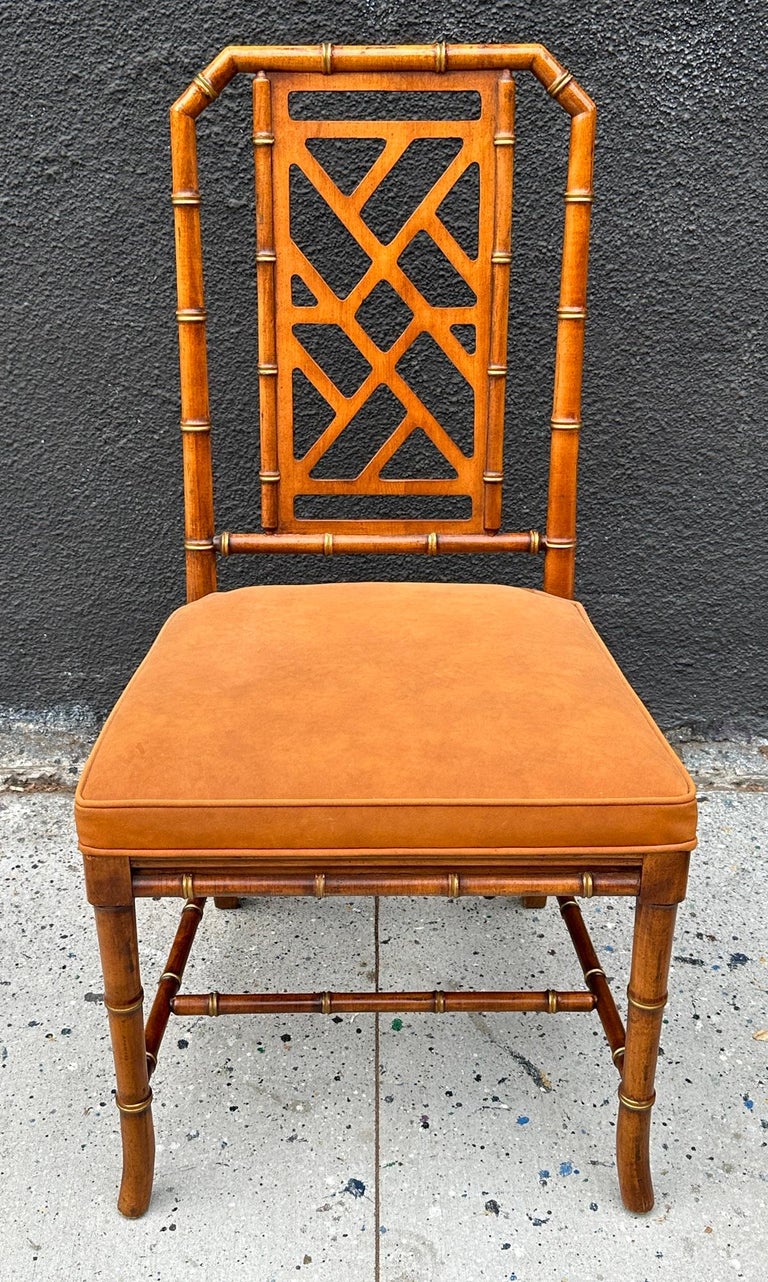 Chinoiserie Style Desk and Chair by Drexel Heritage, USA 1960's