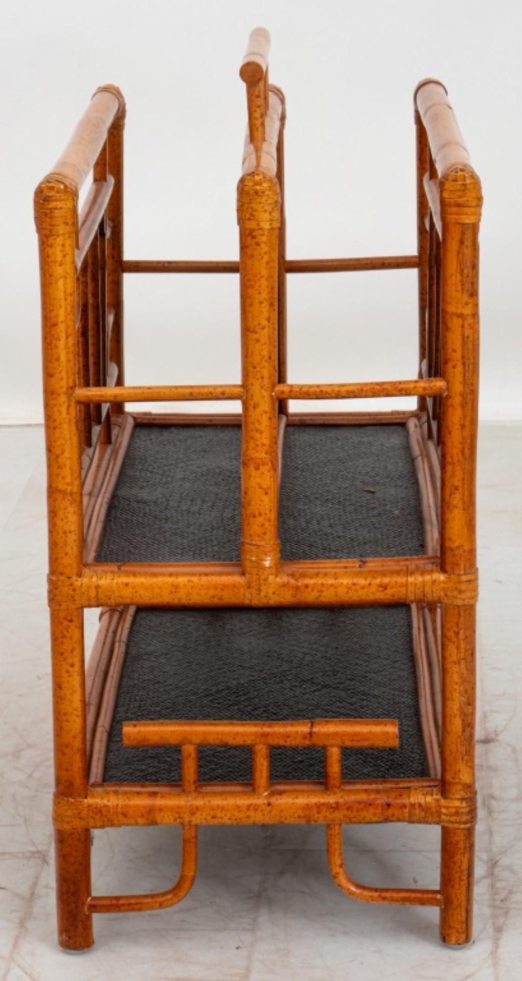 Chinoiserie Style Faux Bamboo Canterbury, 20th C In Good Condition For Sale In New York, NY