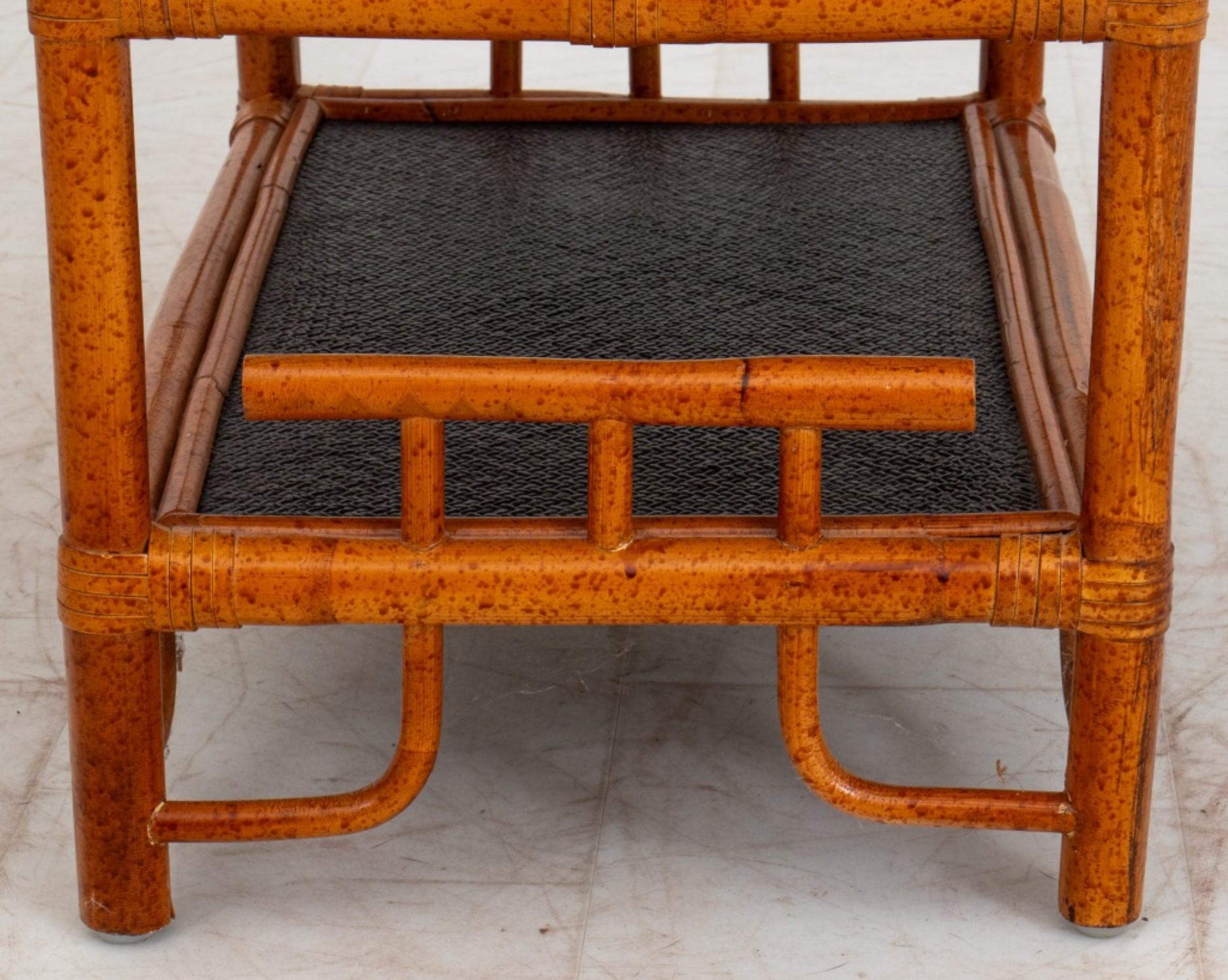 20th Century Chinoiserie Style Faux Bamboo Canterbury, 20th C For Sale