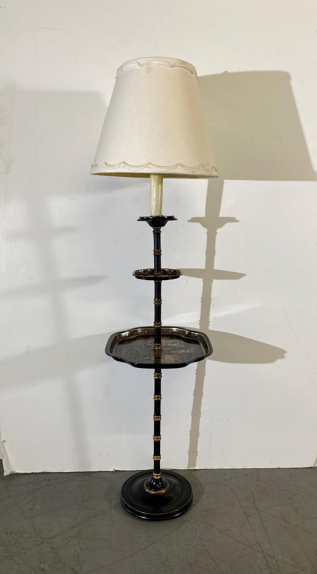 English Chinoiserie Style Floor Lamp For Sale