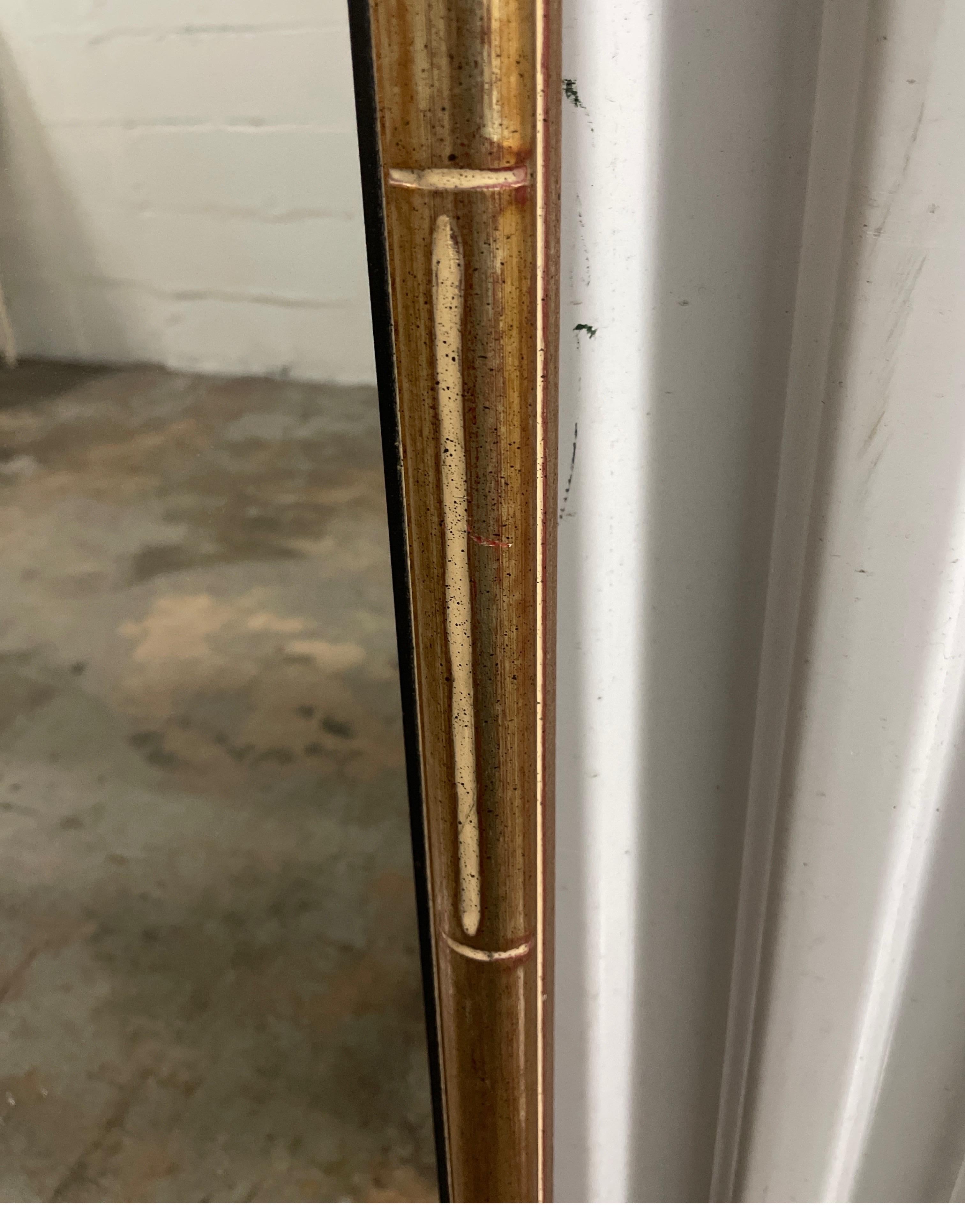 Chinoiserie Style Gilded Faux Bamboo Trumeau Mirror 3