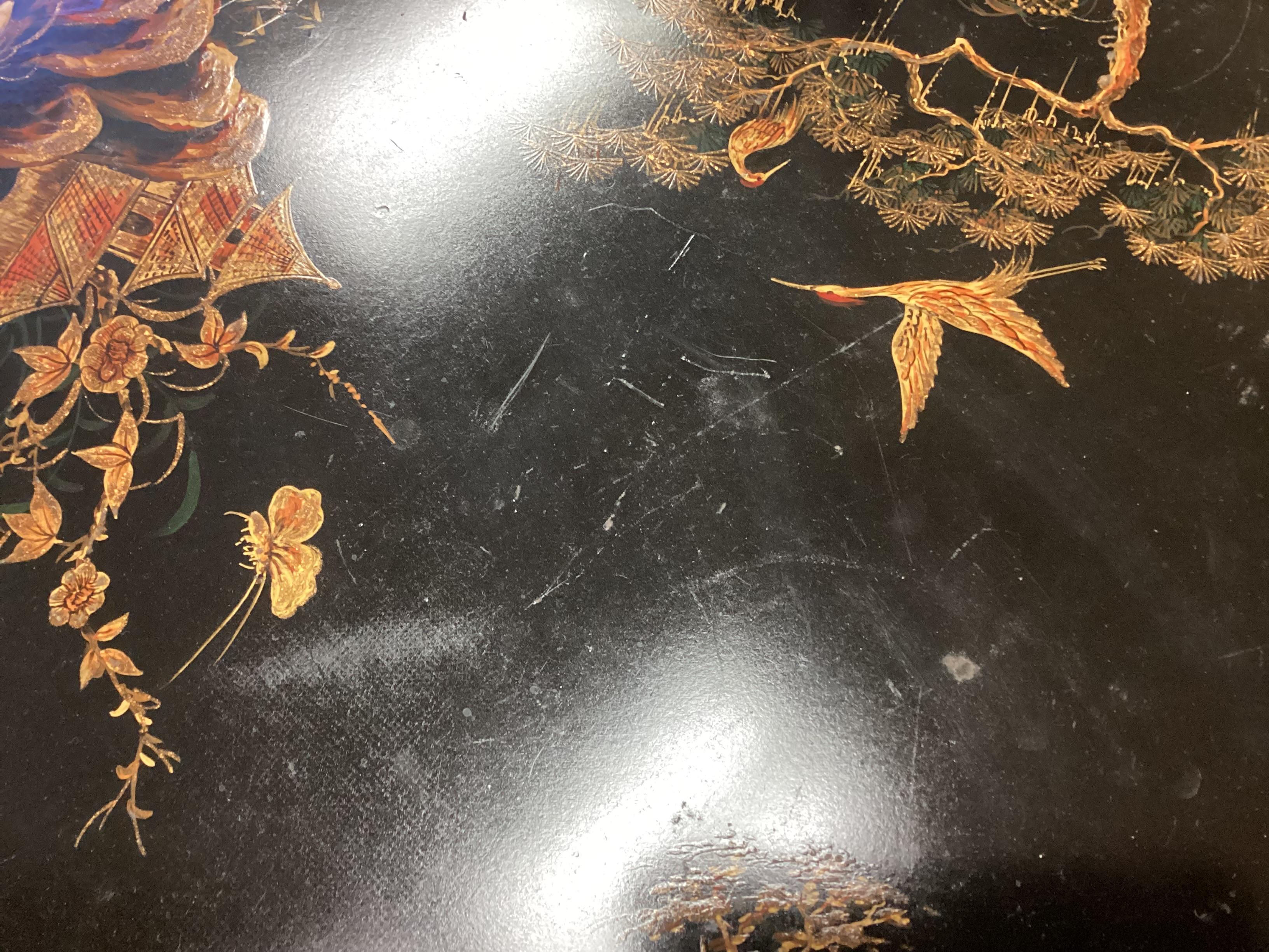 Chinoiserie Style Octagonal Accent Table For Sale 7