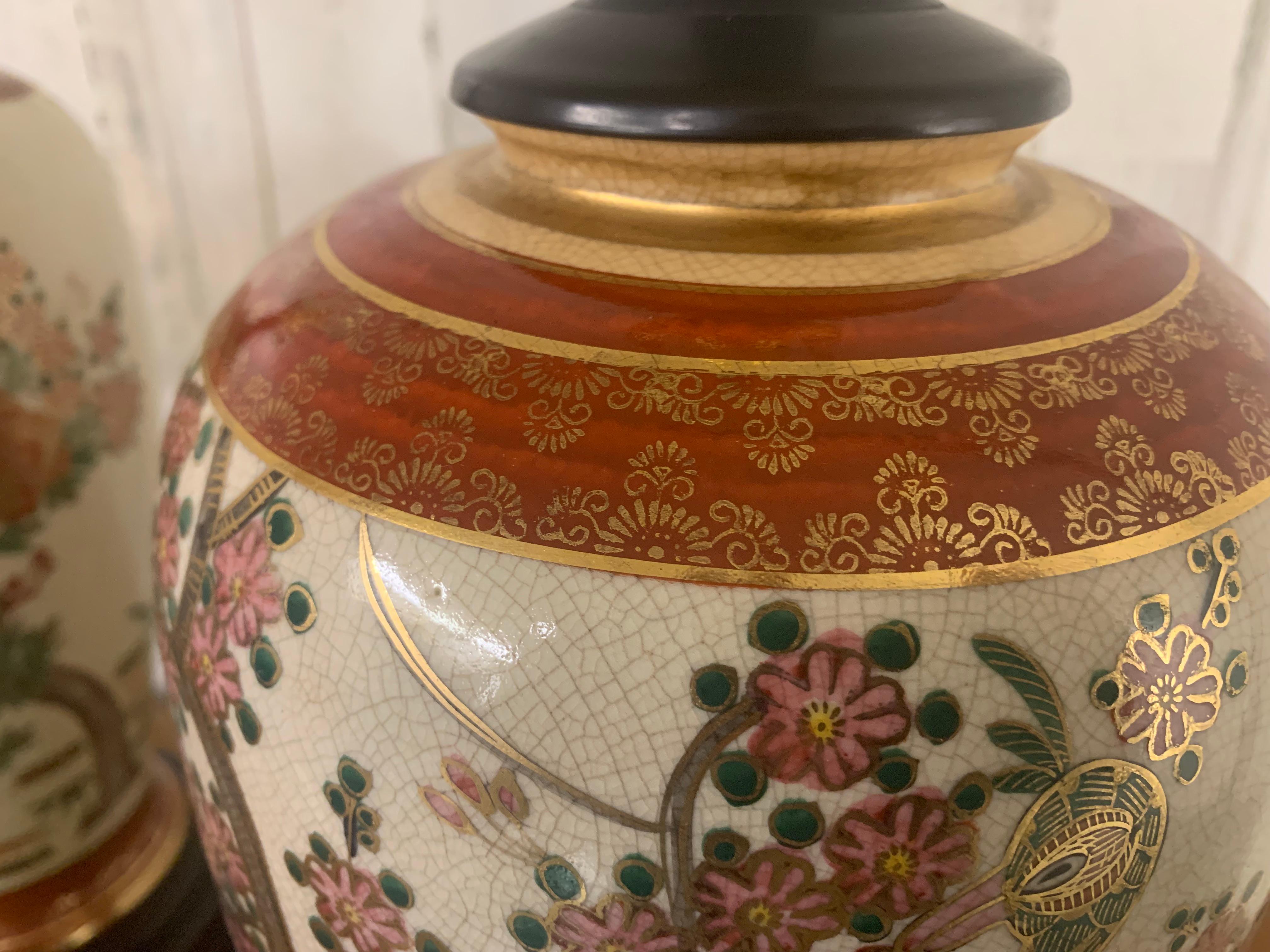 Chinoiserie style Table Lamps In Good Condition In Denton, TX