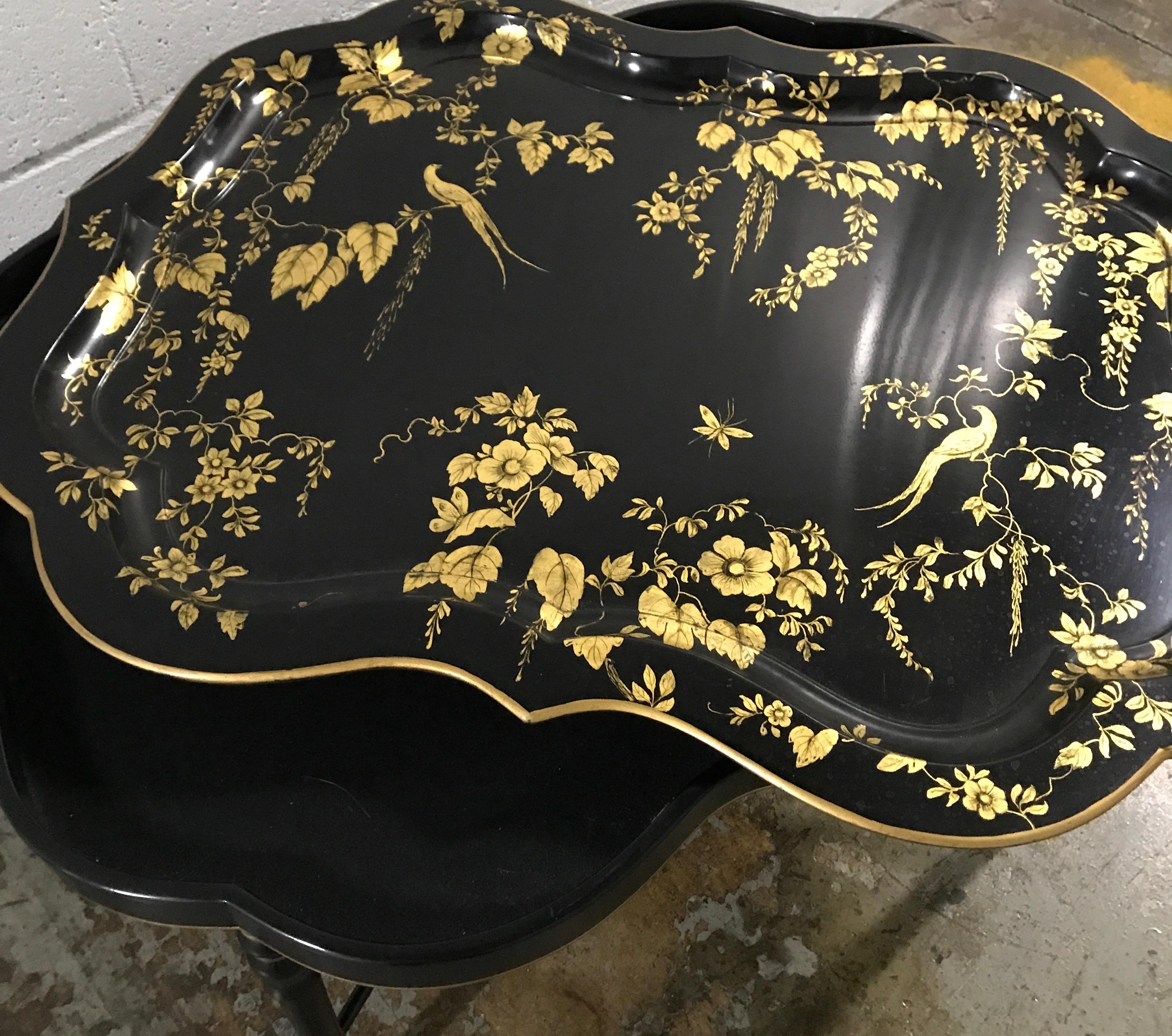Wood Chinoiserie Style Tray Coffee Table