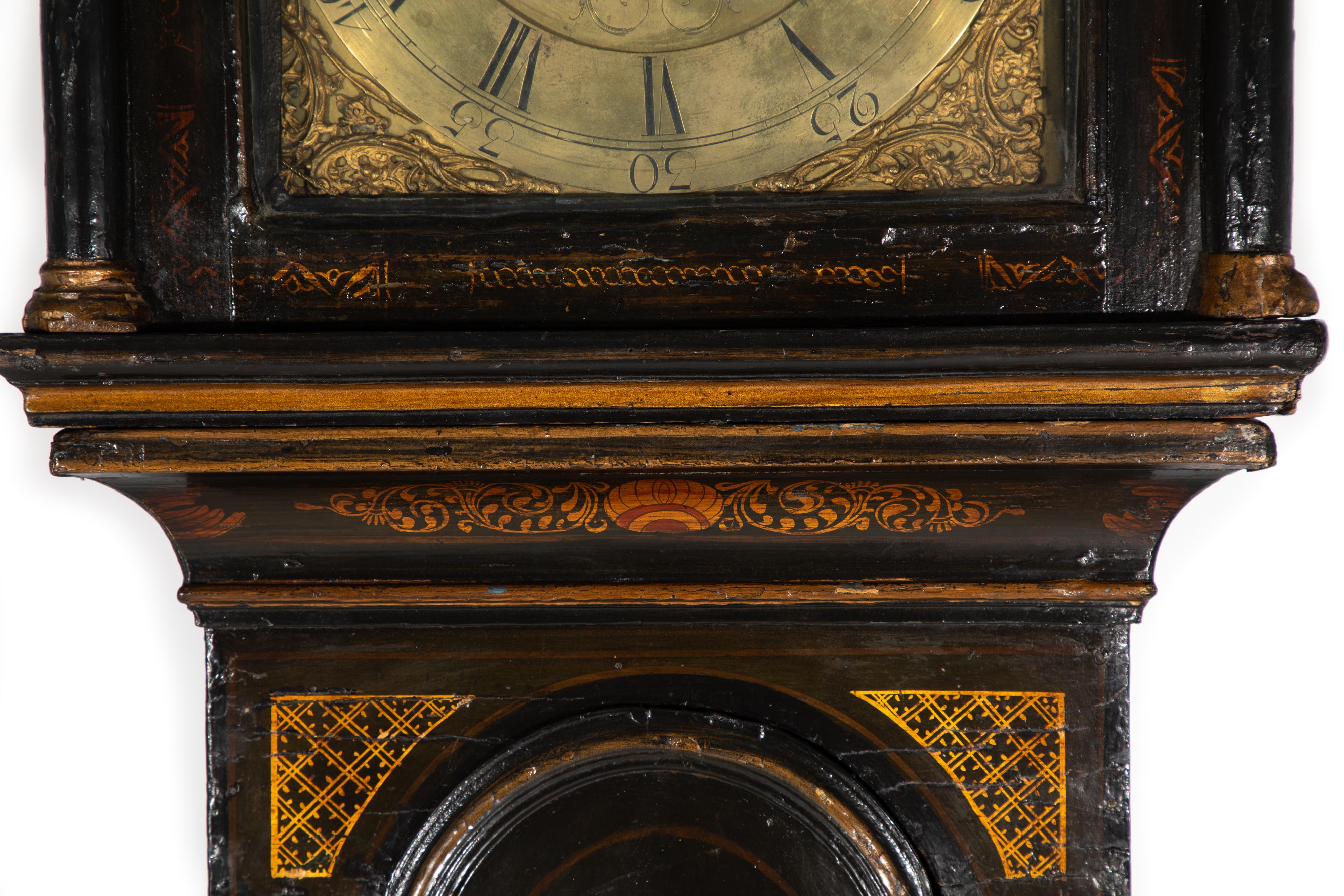 Chinese Chippendale Chinoiserie Tallcase Clock For Sale