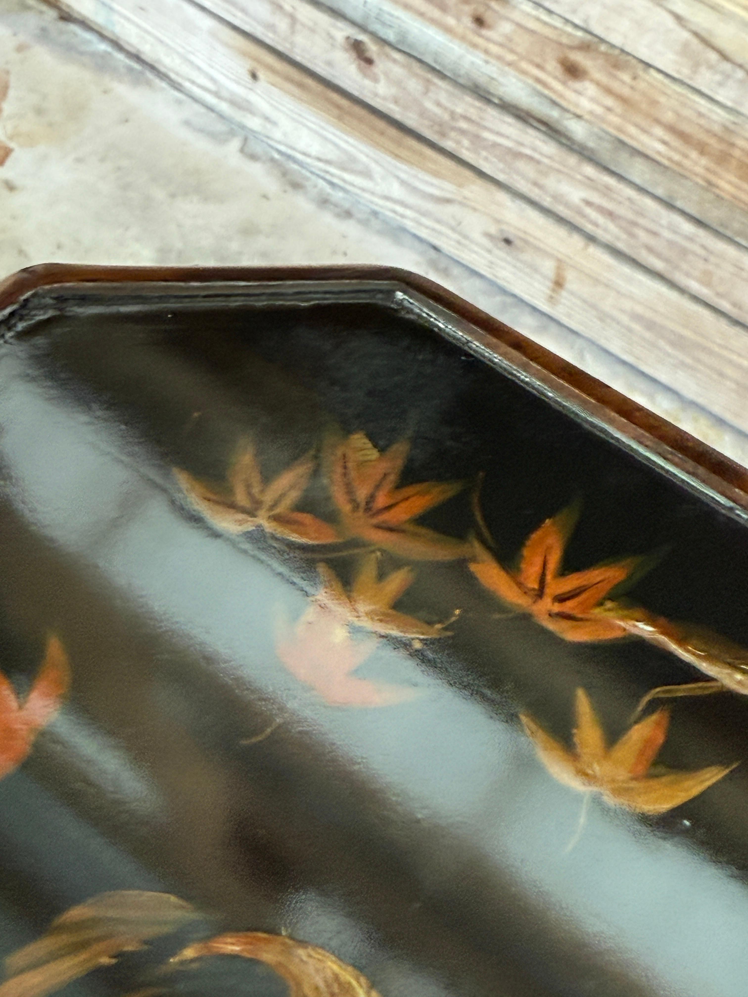 Chinoiserie Tiered Lacquered Stand in the Manner of Theodore Alexander For Sale 3