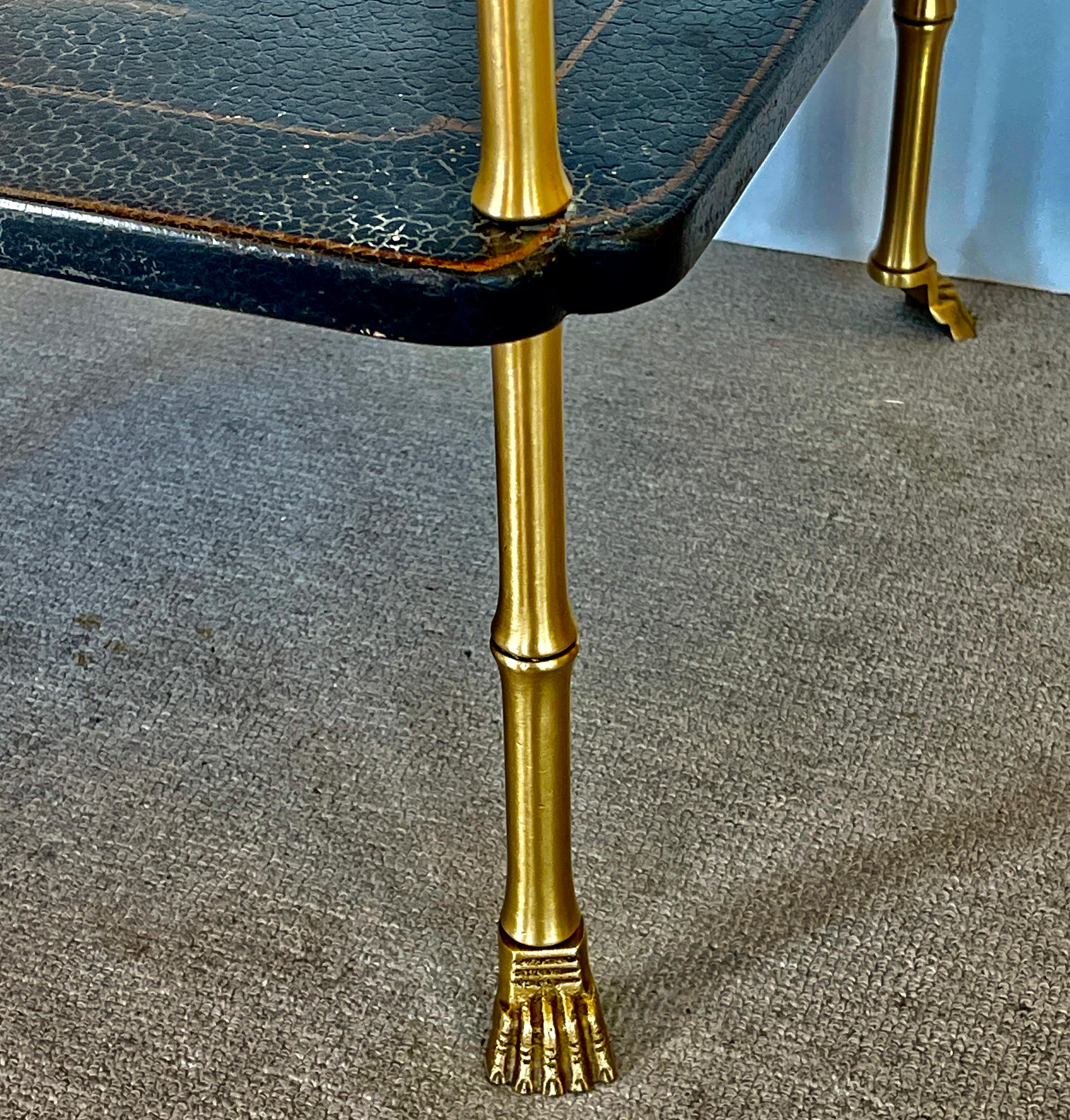 Tavolino a due piani Chinoiserie  Con piedini in ottone,  Stile Maison Bagues in vendita 4