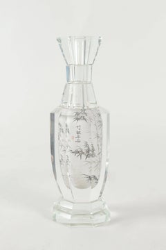 Chinoiserie Vase in Crystal from the 20th Century