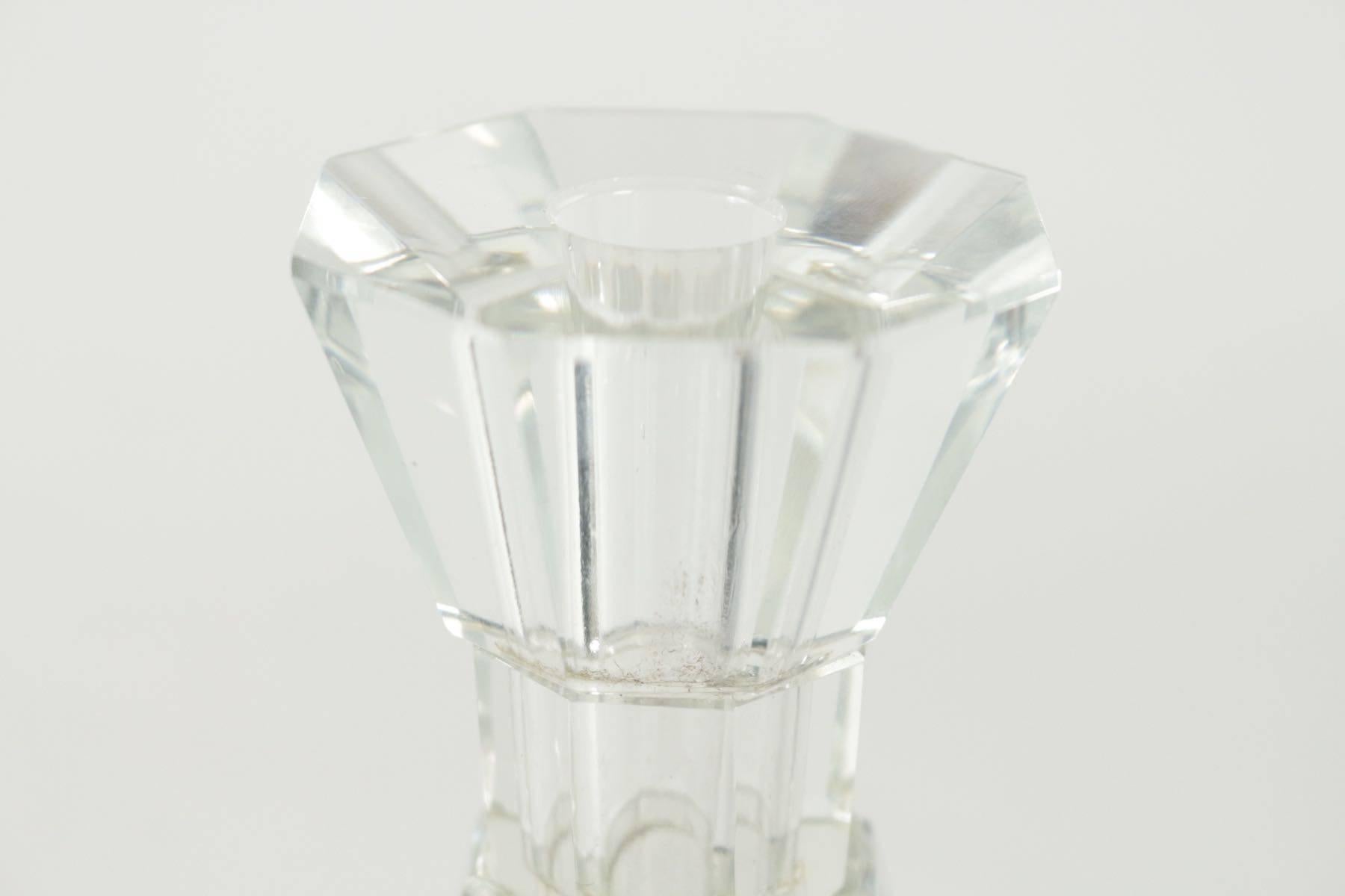 Chinese Export Chinoiserie Vase in Crystal from the 20th Century For Sale