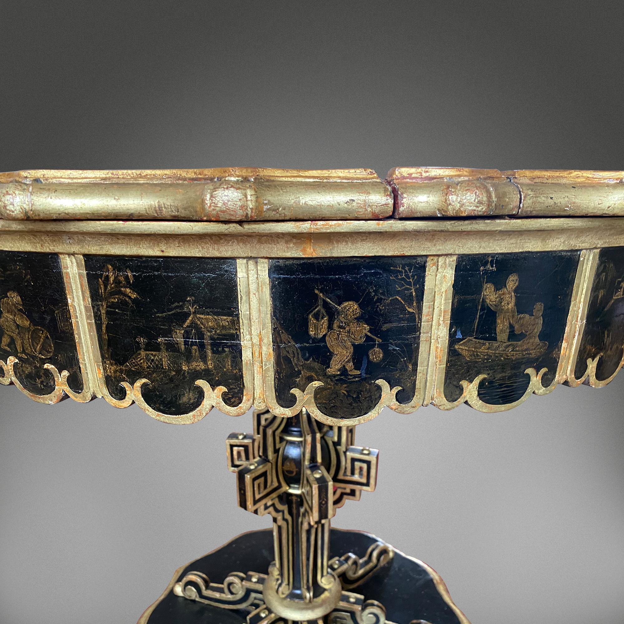 18th Century Chinoiserie Venetian Gaming Table For Sale