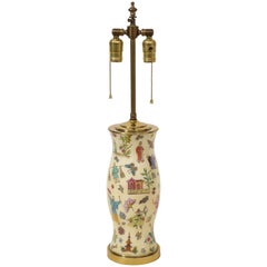 Chinoiserie Verre Églomisé Lampe