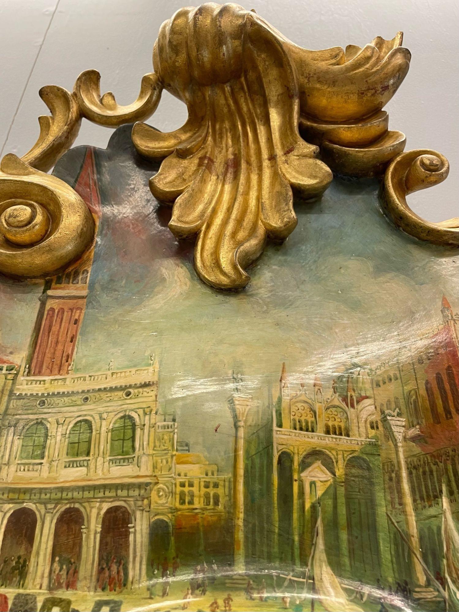 Chinoiserie Wall, Console or over the Mantle Mirror, Italian, Hand Painted 5
