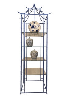 Chinoiserie Wedgewood Blue Pagoda Étagère