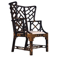 Chinoiserie Wingback Armchair