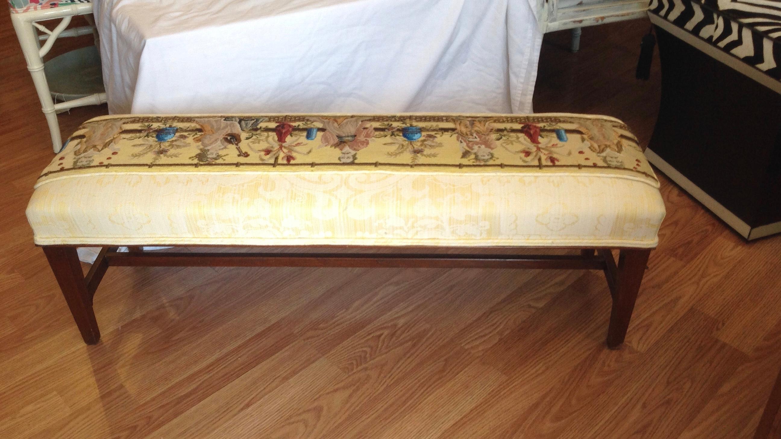 Chinoserie Appointed English Long Bench For Sale 1