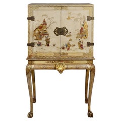 Chinoserie Lacquer Cabinet on Stand, circa 1900