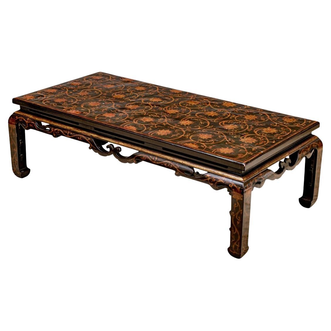 Chinoserie Lacquered Cocktail Table