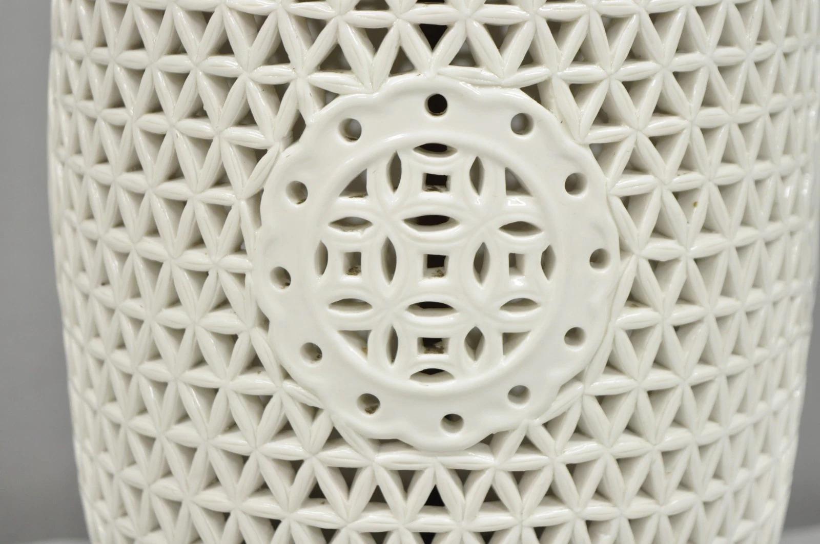Unknown Chinosierie Blanc de Chine White Porcelain Oriental Ginger Jar Table Lamp For Sale