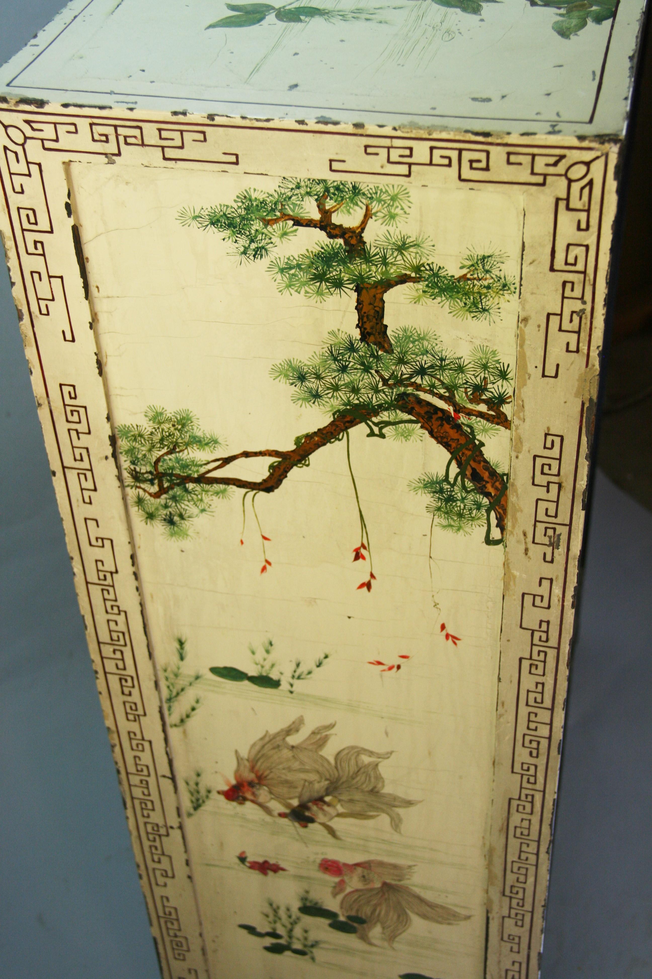 Chinoiserie Hand Painted Cabinet/Bar For Sale 12