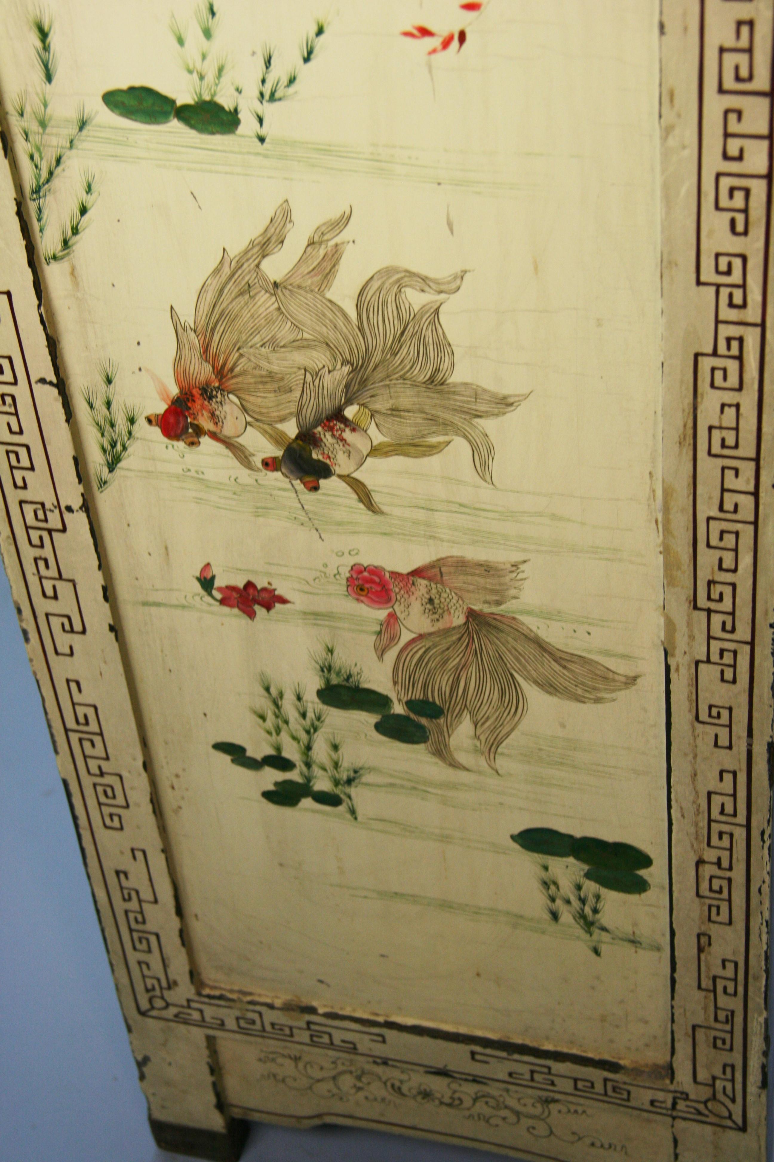 Chinoiserie Hand Painted Cabinet/Bar For Sale 13