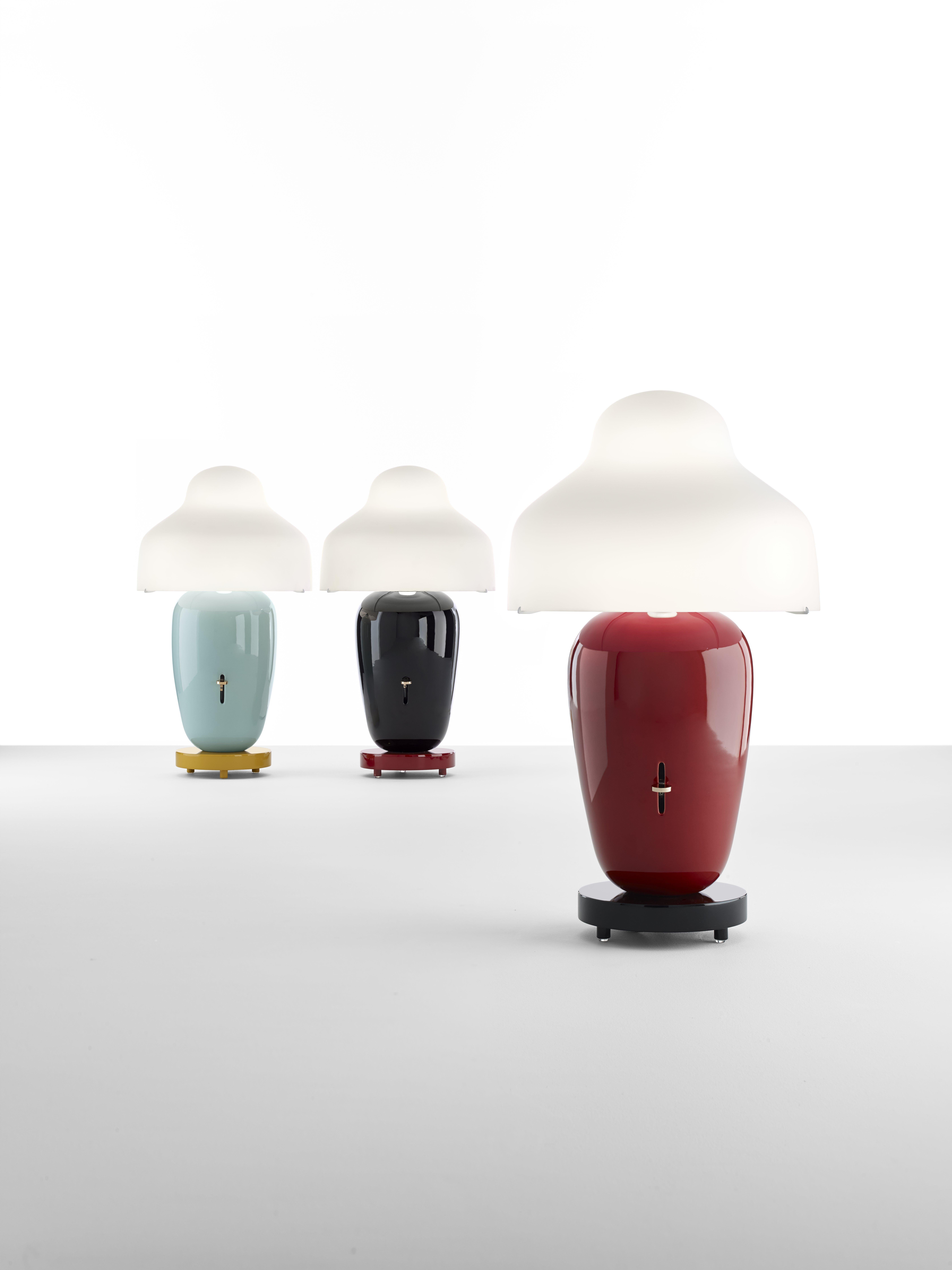 Mid-Century Modern Chinoz Table Lamp in Ming with Burgundy Base by Jaime Hayon 2013 For Sale