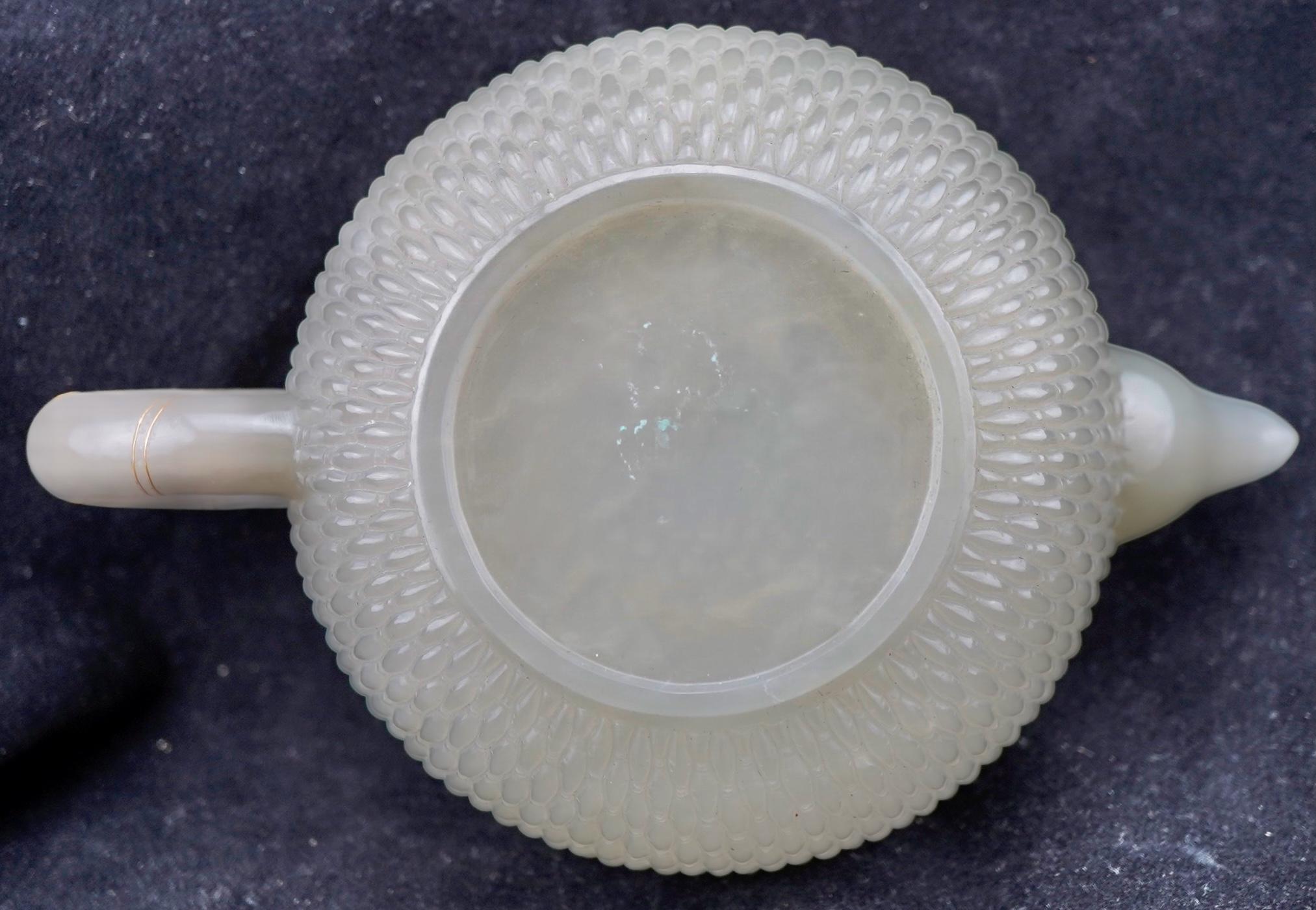 Chinse Jade Korbgeflecht Muster Teekanne frühen Qing Dynasty/ im Angebot 1