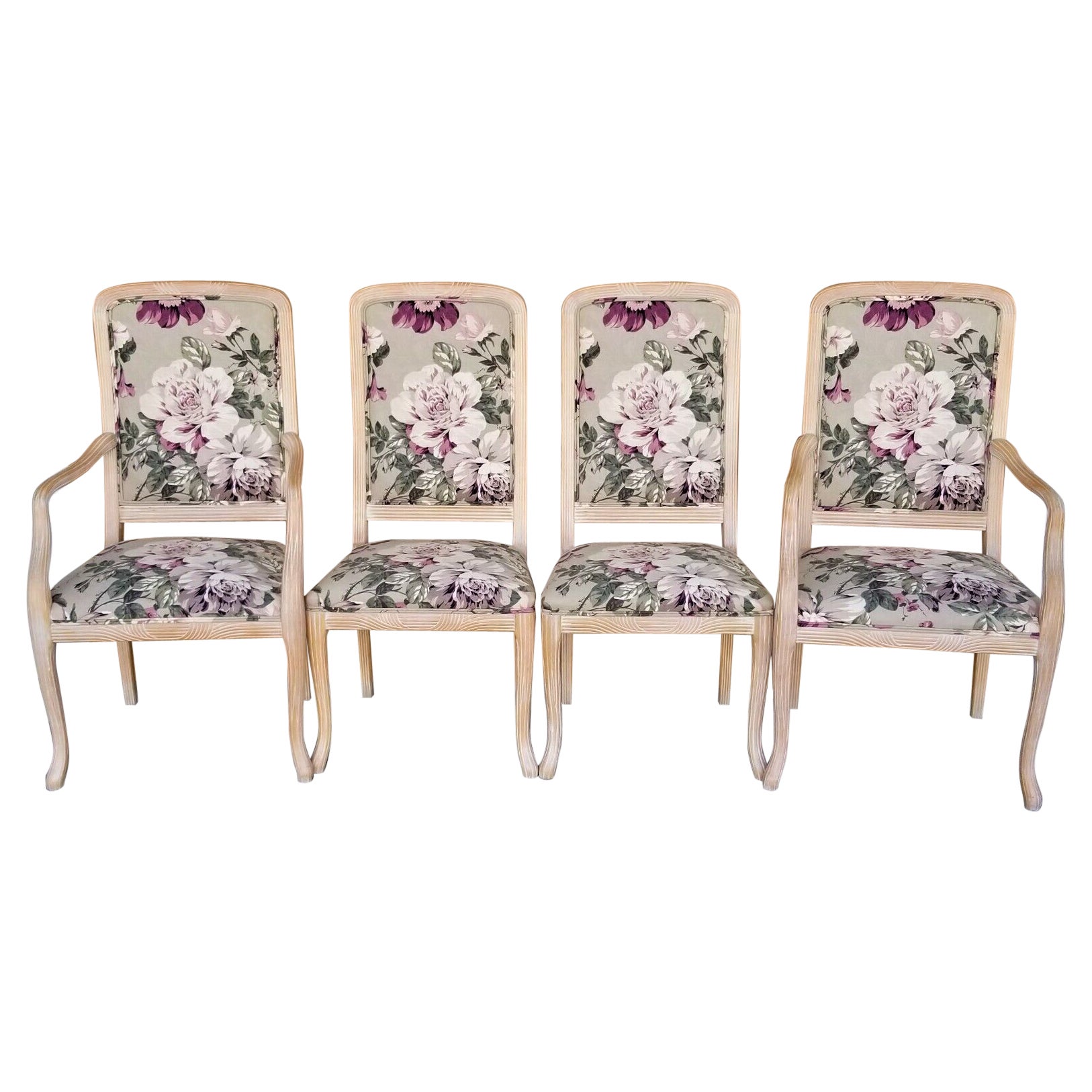 Esszimmerstühle mit Rosen von Chintz – 4er-Set