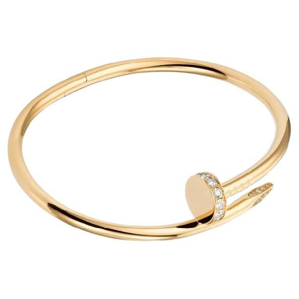 Bracciale Chiodo in oro massiccio 18 Kt e diamanti