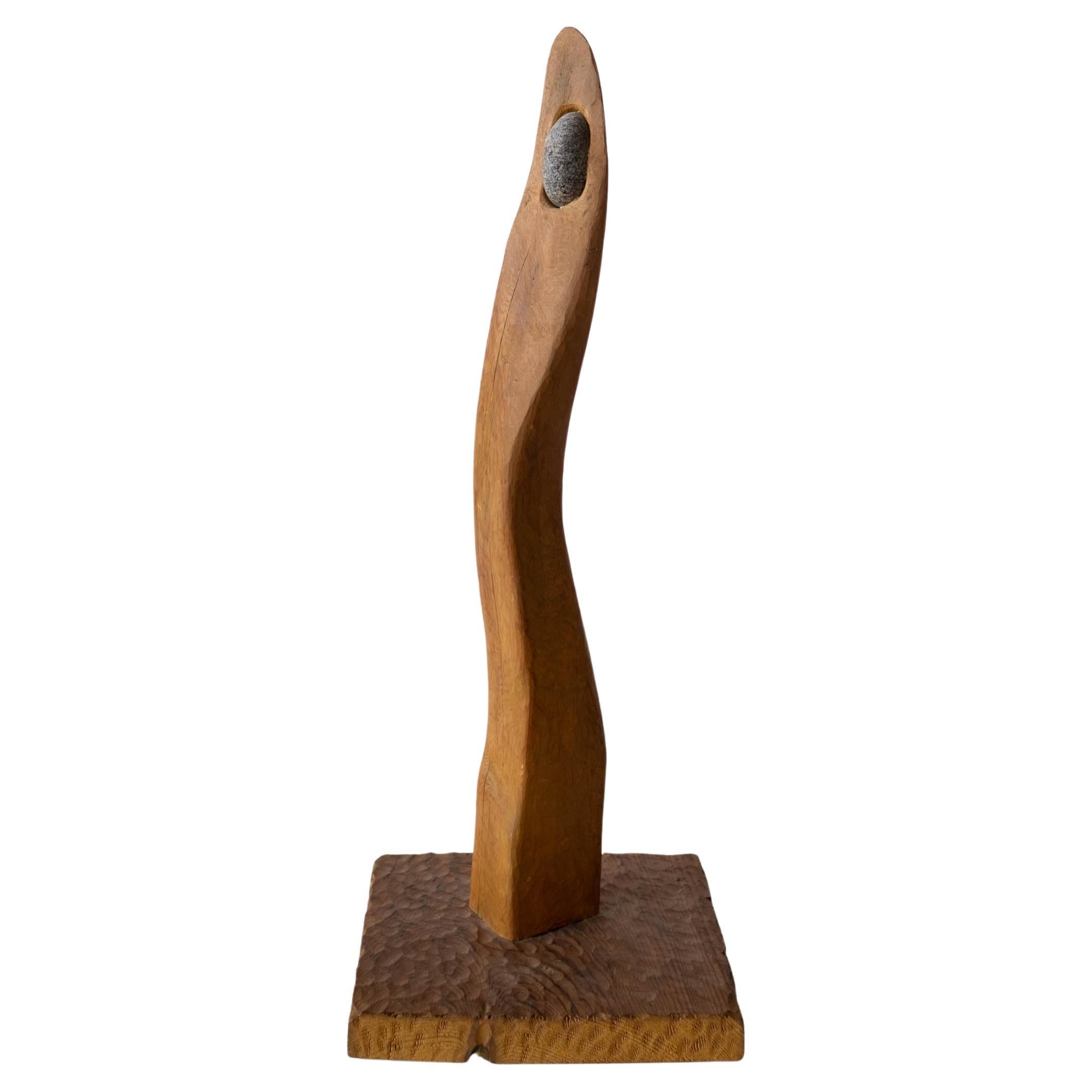 Chip Carved Wood Sculpture California 1960s