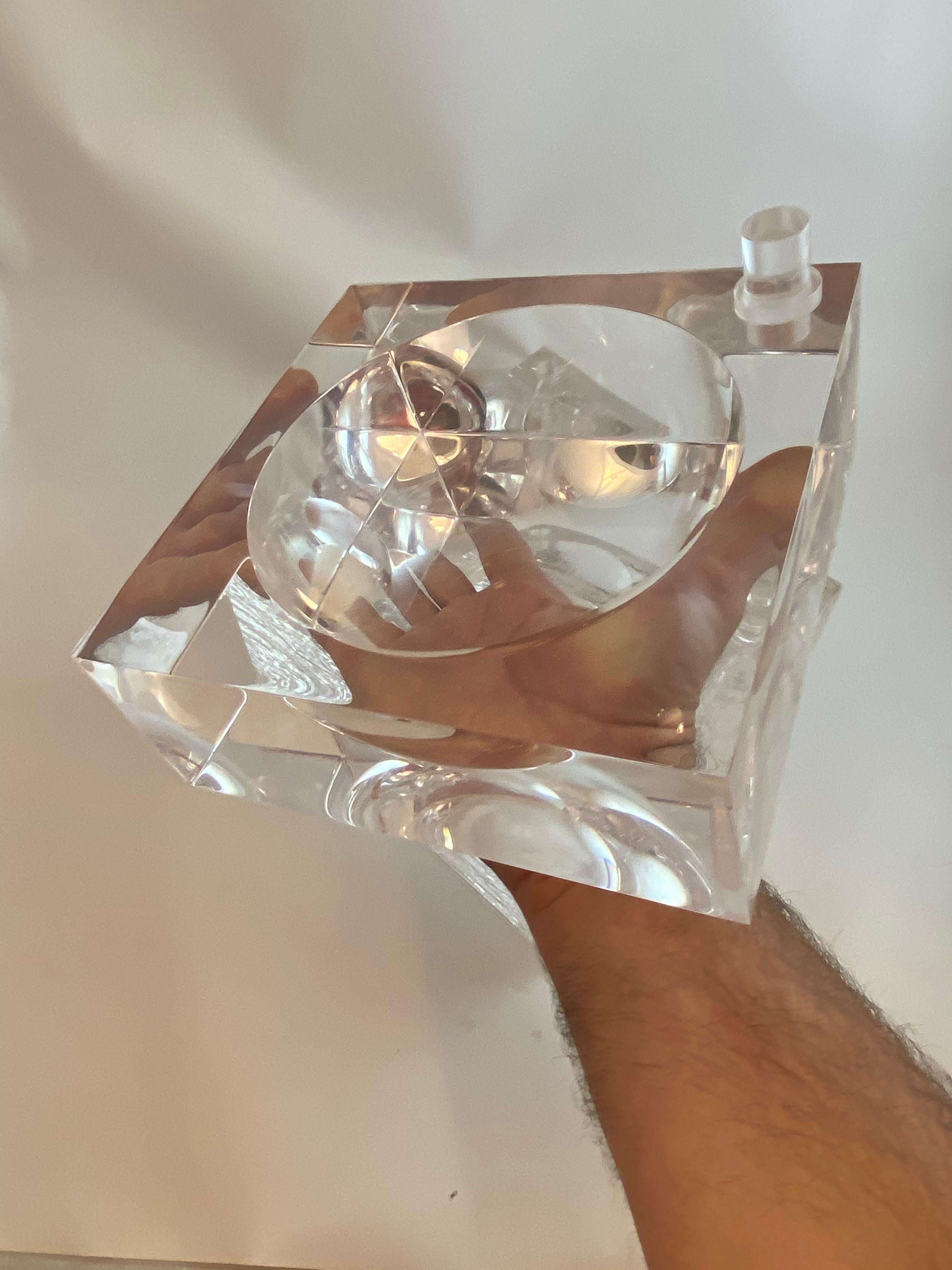 Chipped Ice Lucite Ice Bucket 4